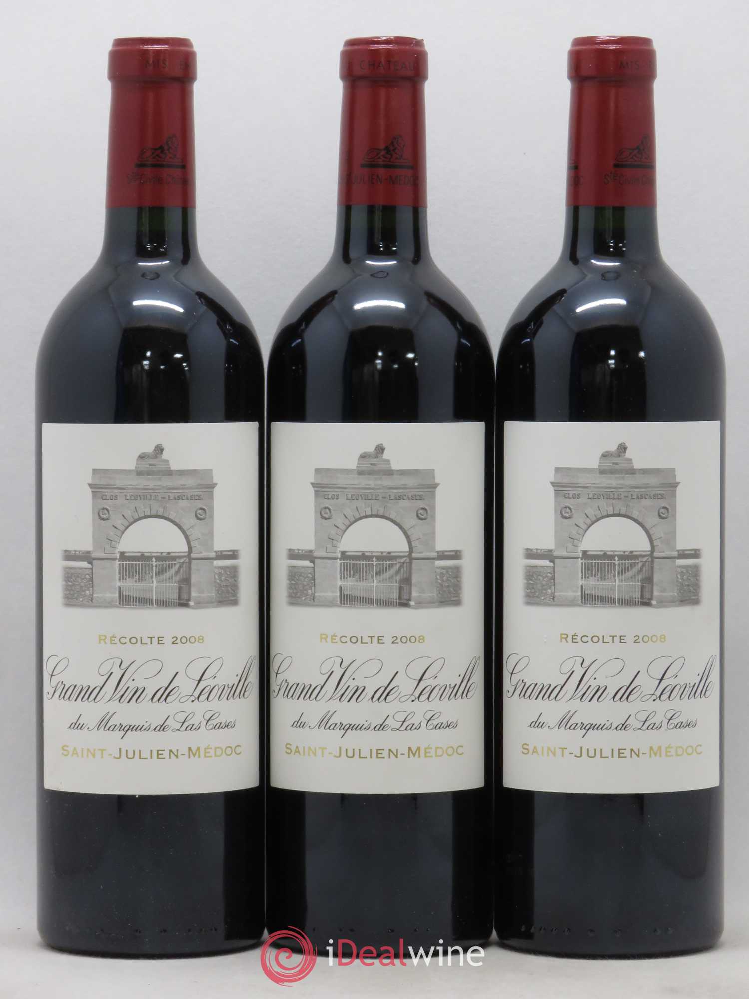 Château Léoville Las Cases 2ème Grand Cru Classé 2008 - Lot de 6 bouteilles - 1