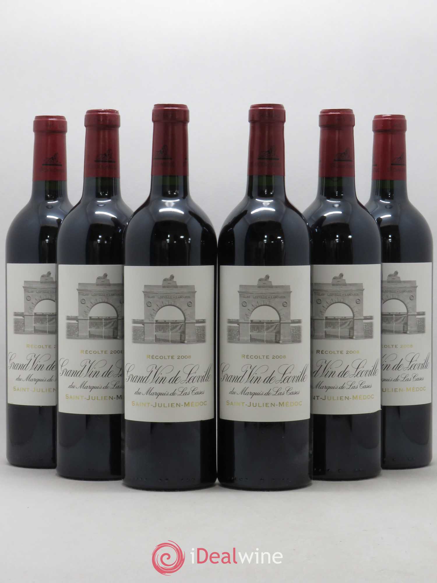 Château Léoville Las Cases 2ème Grand Cru Classé 2008 - Lot de 6 bouteilles - 0