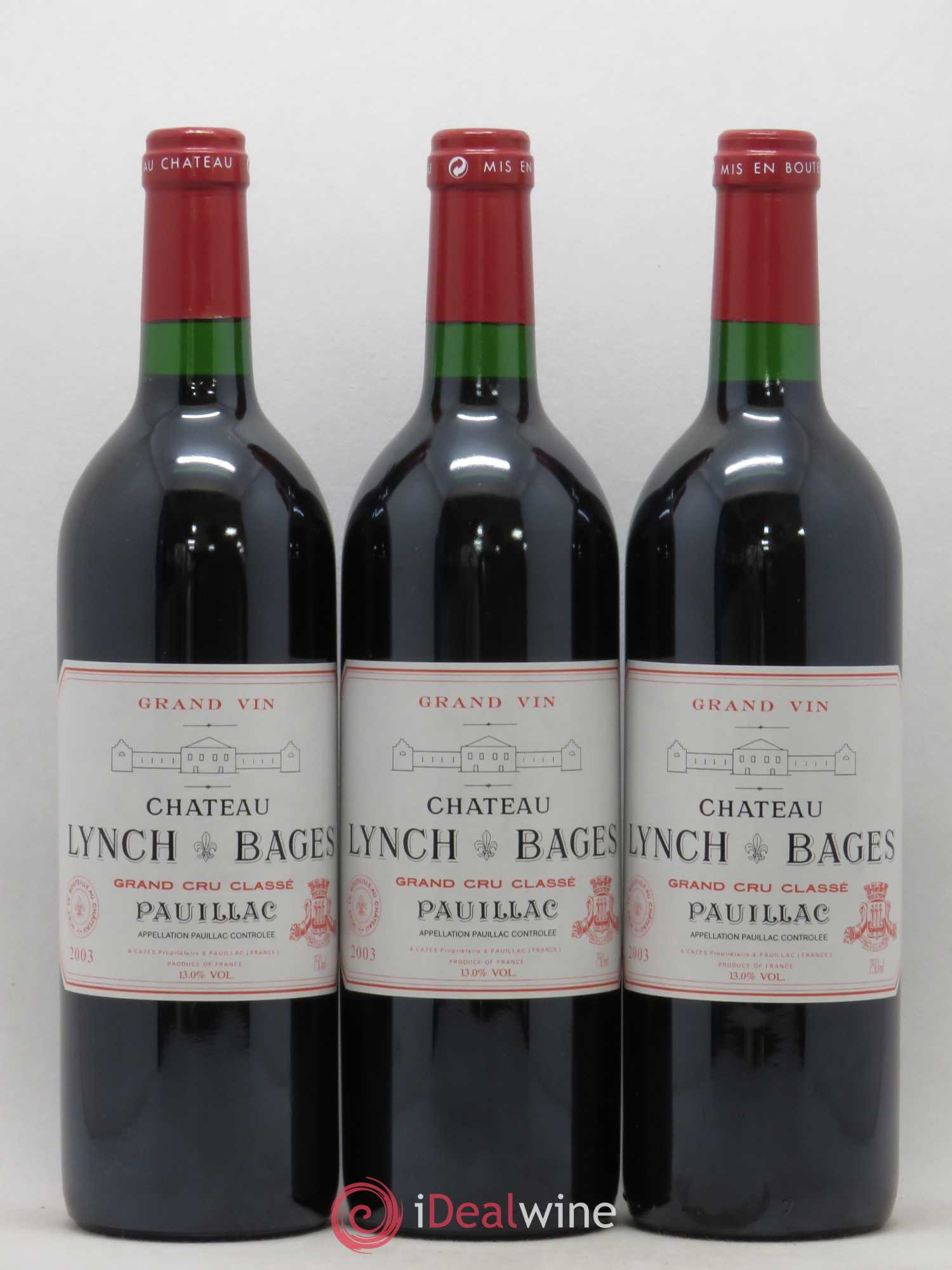Château Lynch Bages 5ème Grand Cru Classé 2003 - Lot de 12 bouteilles - 1