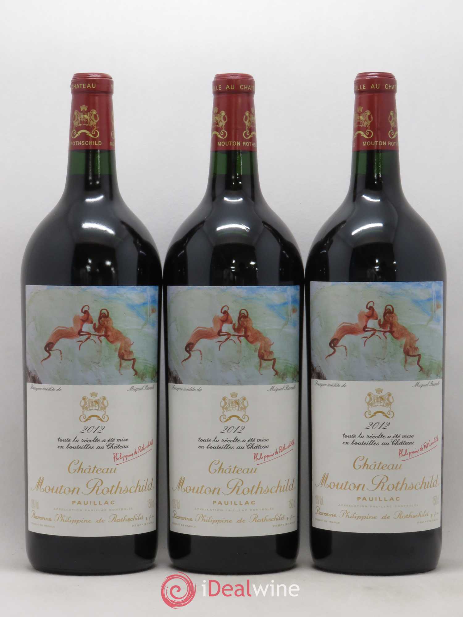 Château Mouton Rothschild 1er Grand Cru Classé 2012 - Lot de 3 magnums - 0