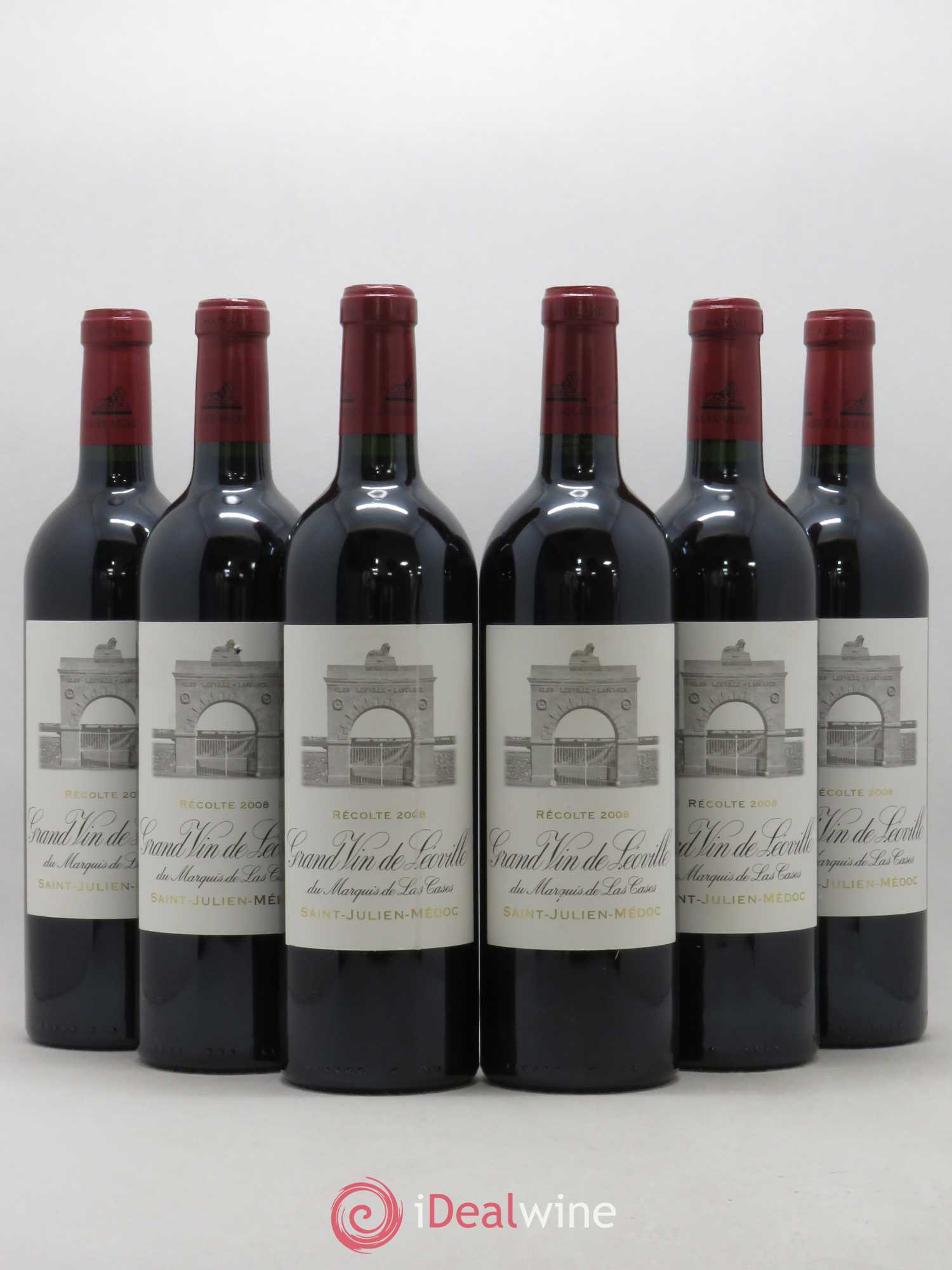 Château Léoville Las Cases 2ème Grand Cru Classé 2008 - Lot de 6 bouteilles - 0