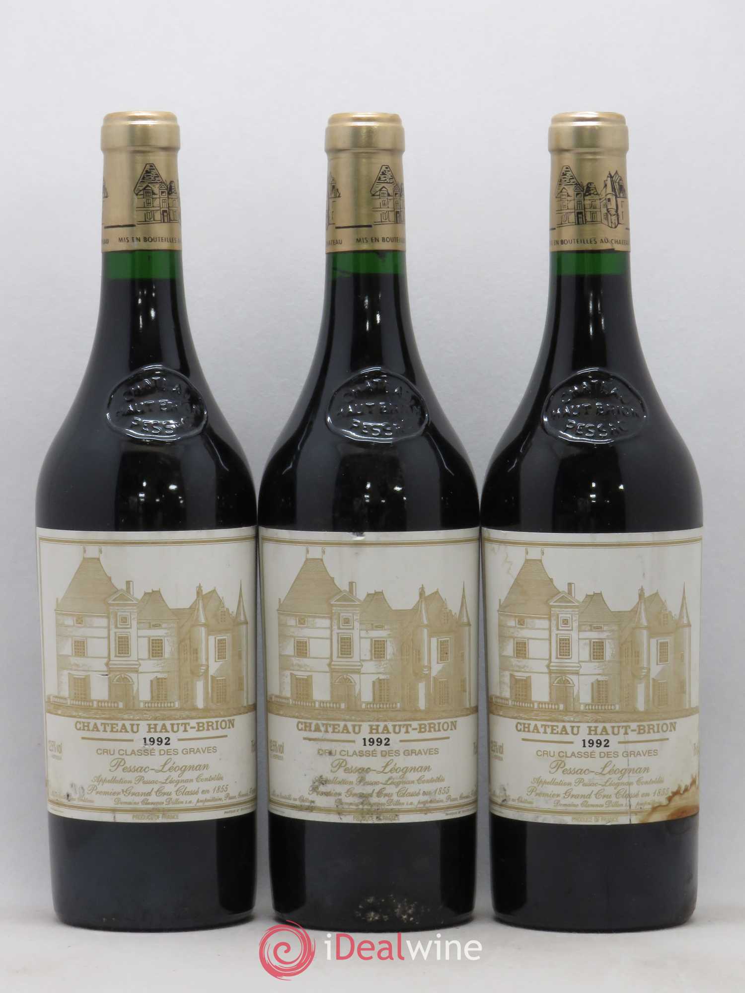 Château Haut Brion 1er Grand Cru Classé 1992 - Lot de 3 bouteilles - 0