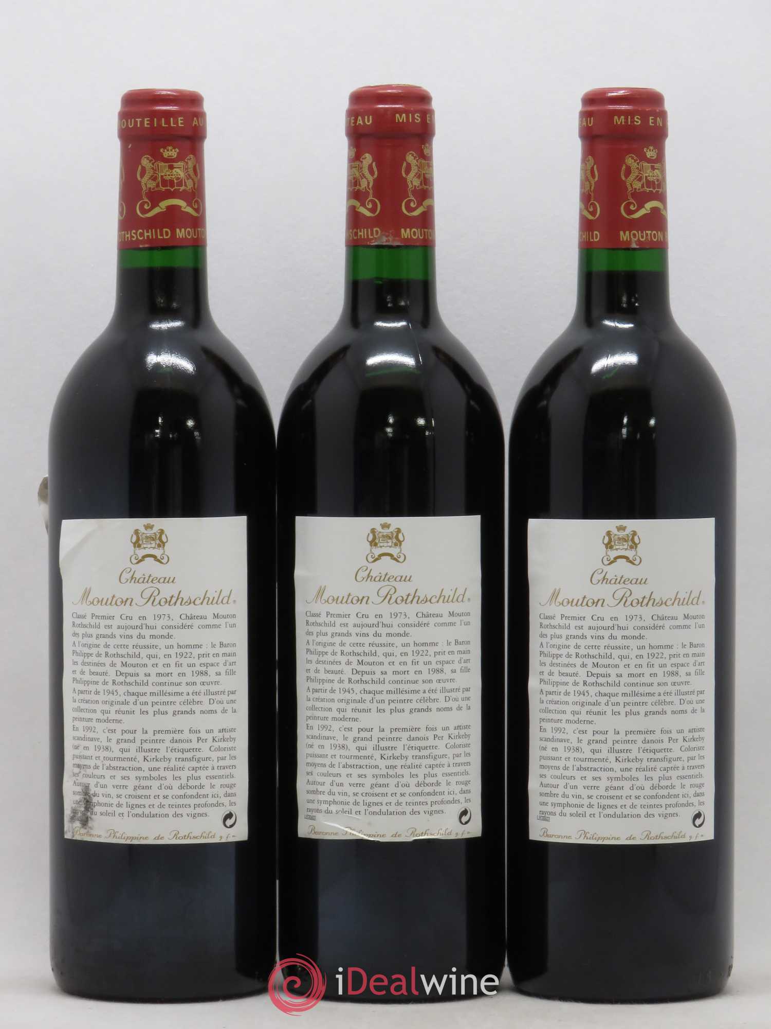 Château Mouton Rothschild 1er Grand Cru Classé 1992 - Lot de 6 bouteilles - 2