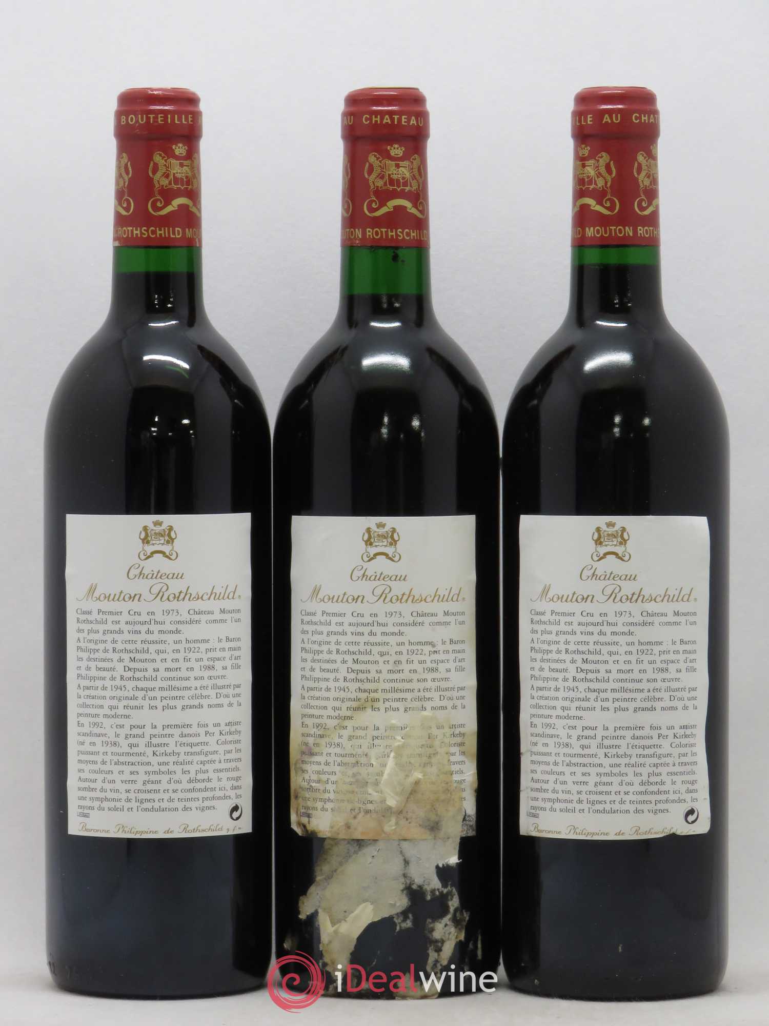 Château Mouton Rothschild 1er Grand Cru Classé 1992 - Lot de 6 bouteilles - 4