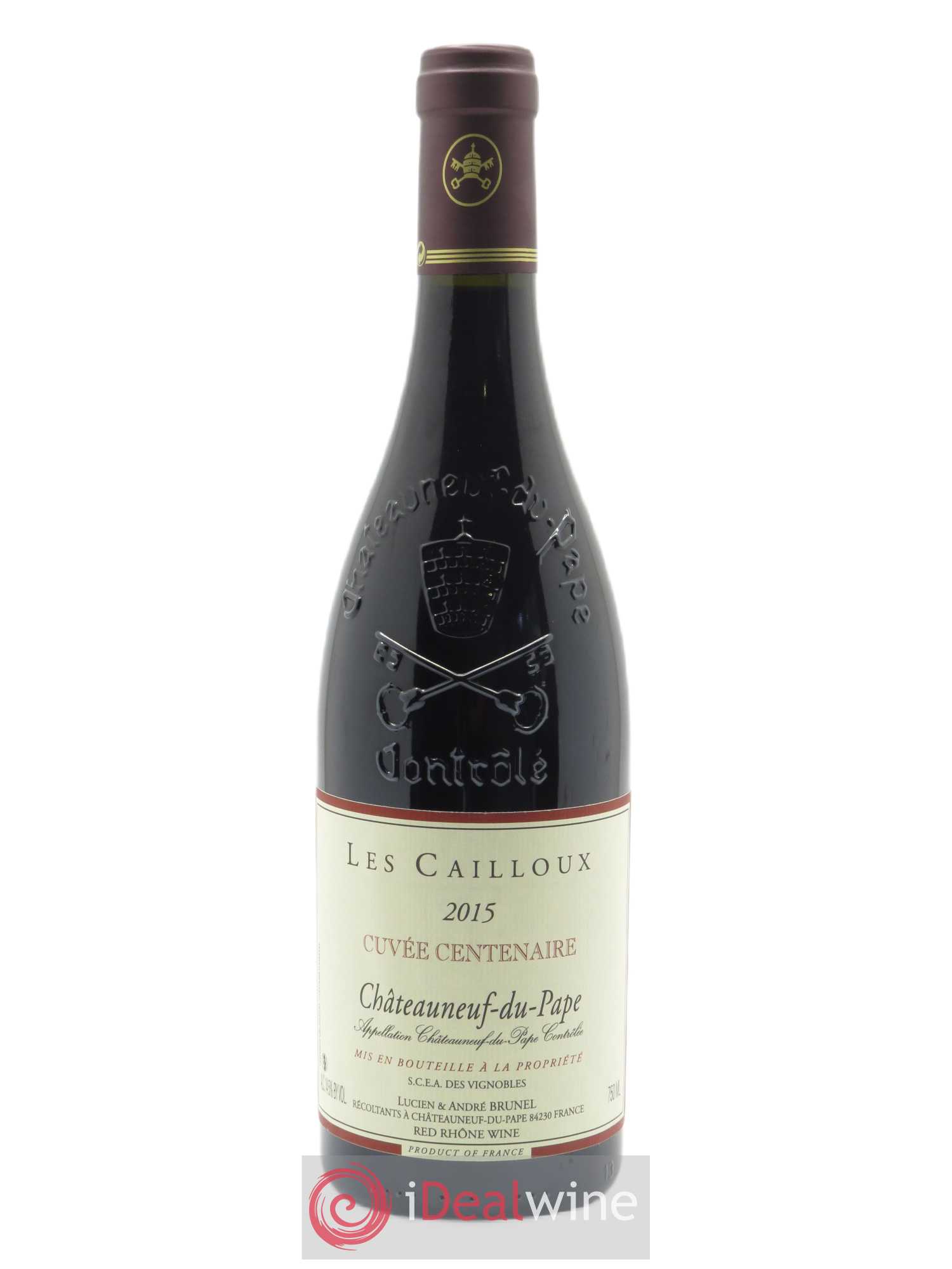 Châteauneuf-du-Pape Les Cailloux Cuvée Centenaire André Brunel 2015 - Lot de 1 bouteille - 0