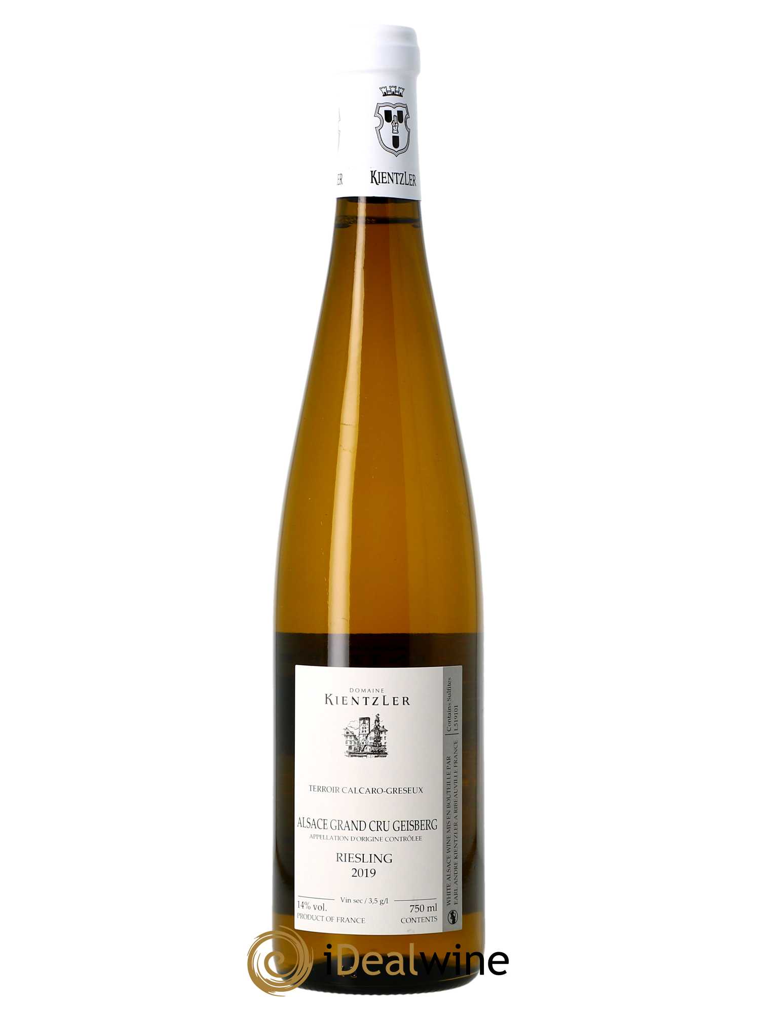 Alsace Riesling Grand Cru Geisberg Kientzler 2019 - Lot de 1 bouteille - 1