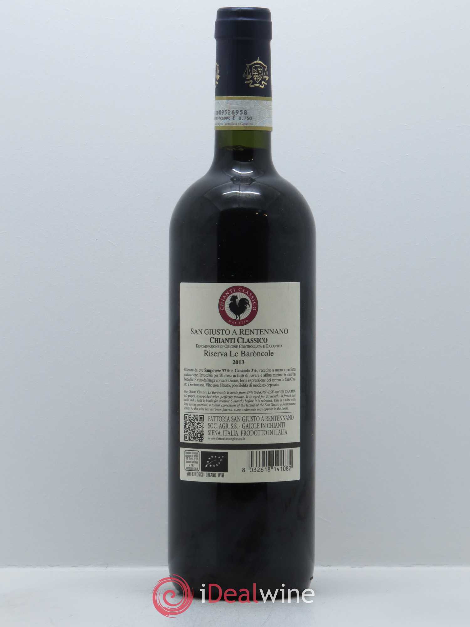 Chianti Classico DOCG San Giusto A Rentennano Riserva Le Baroncole Famille Martini di Cigala 2013 - Lot de 1 bouteille - 1