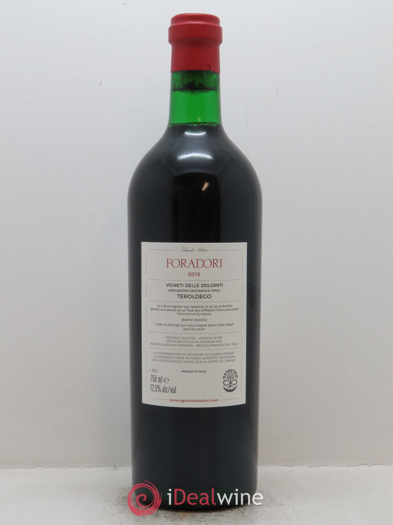 Vigneti delle Dolomiti IGT Rotaliano - Teroldego Elisabetta Foradori 2016 - Lot de 1 bouteille - 1