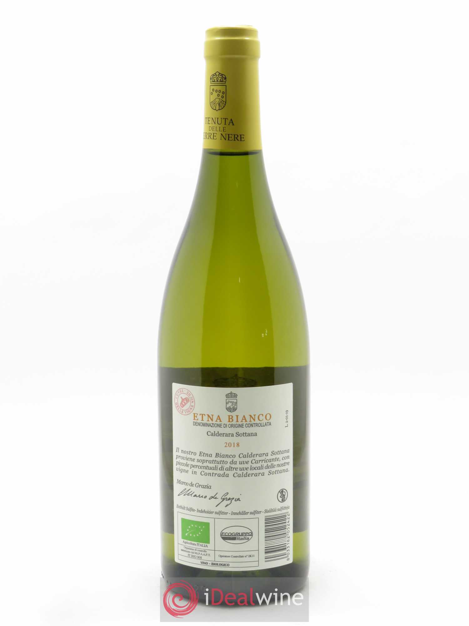 Etna Bianco DOC Tenuta delle Terre Nere Calderara Sottana 2018 - Lot de 1 bouteille - 1