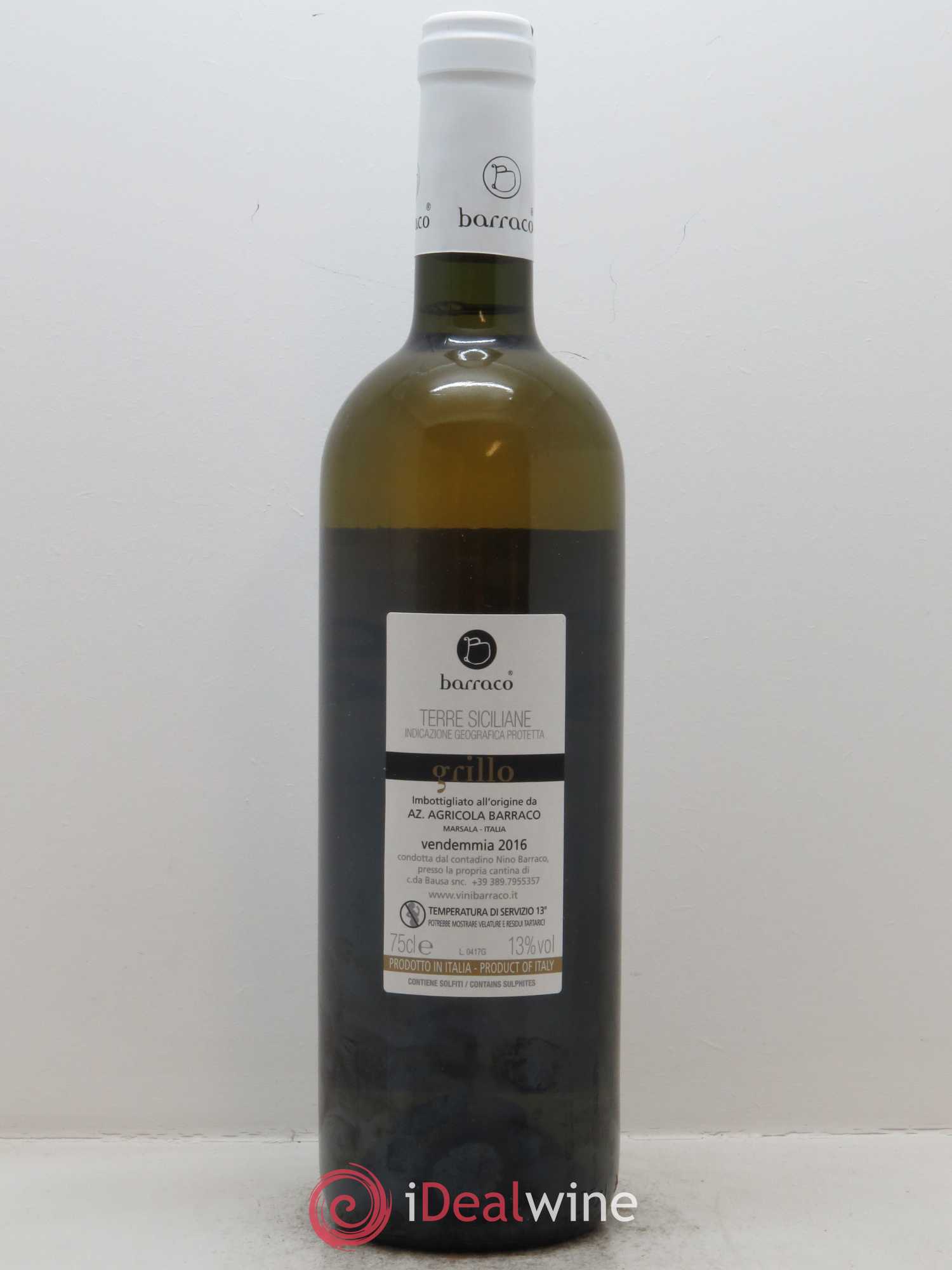 Terre Siciliane Nino Barraco IGT Grillo  2016 - Lotto di 1 bottiglia - 1