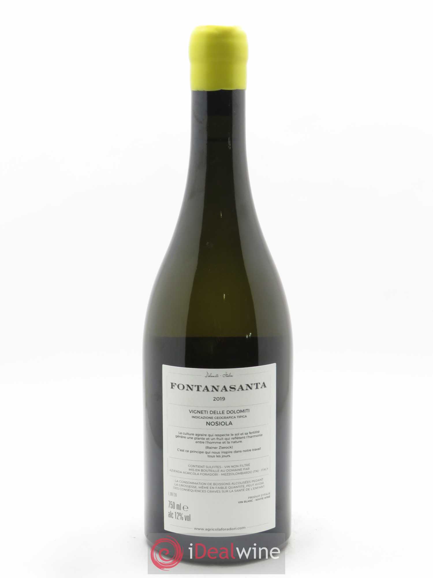 Vigneti delle Dolomiti IGT Fontanasanta Nosiola Elisabetta Foradori 2019 - Lot de 1 bouteille - 1