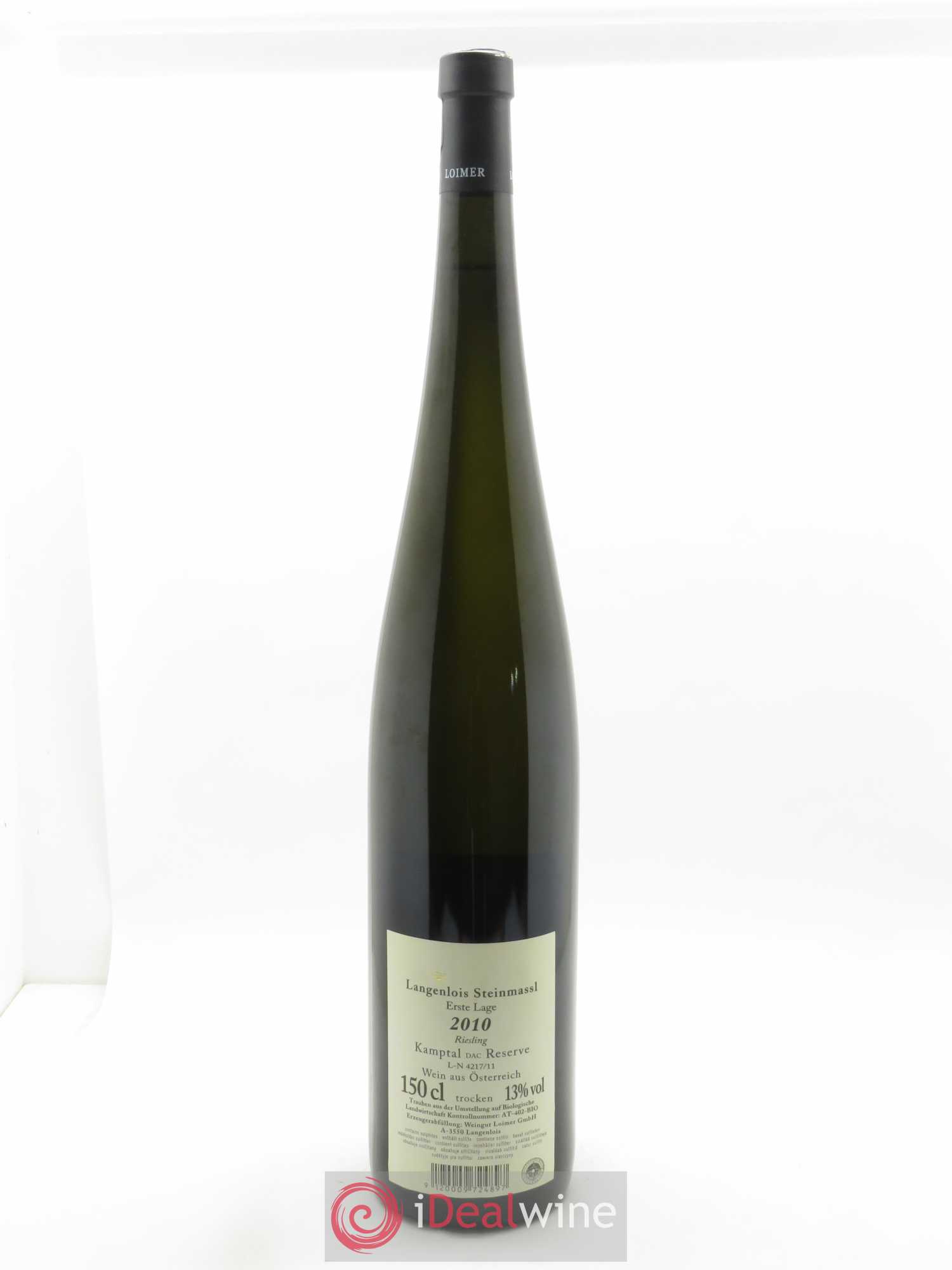 Riesling Loimer Langenlois Steinmassl Erste Lage 2010 - Lot of 1 magnum - 1