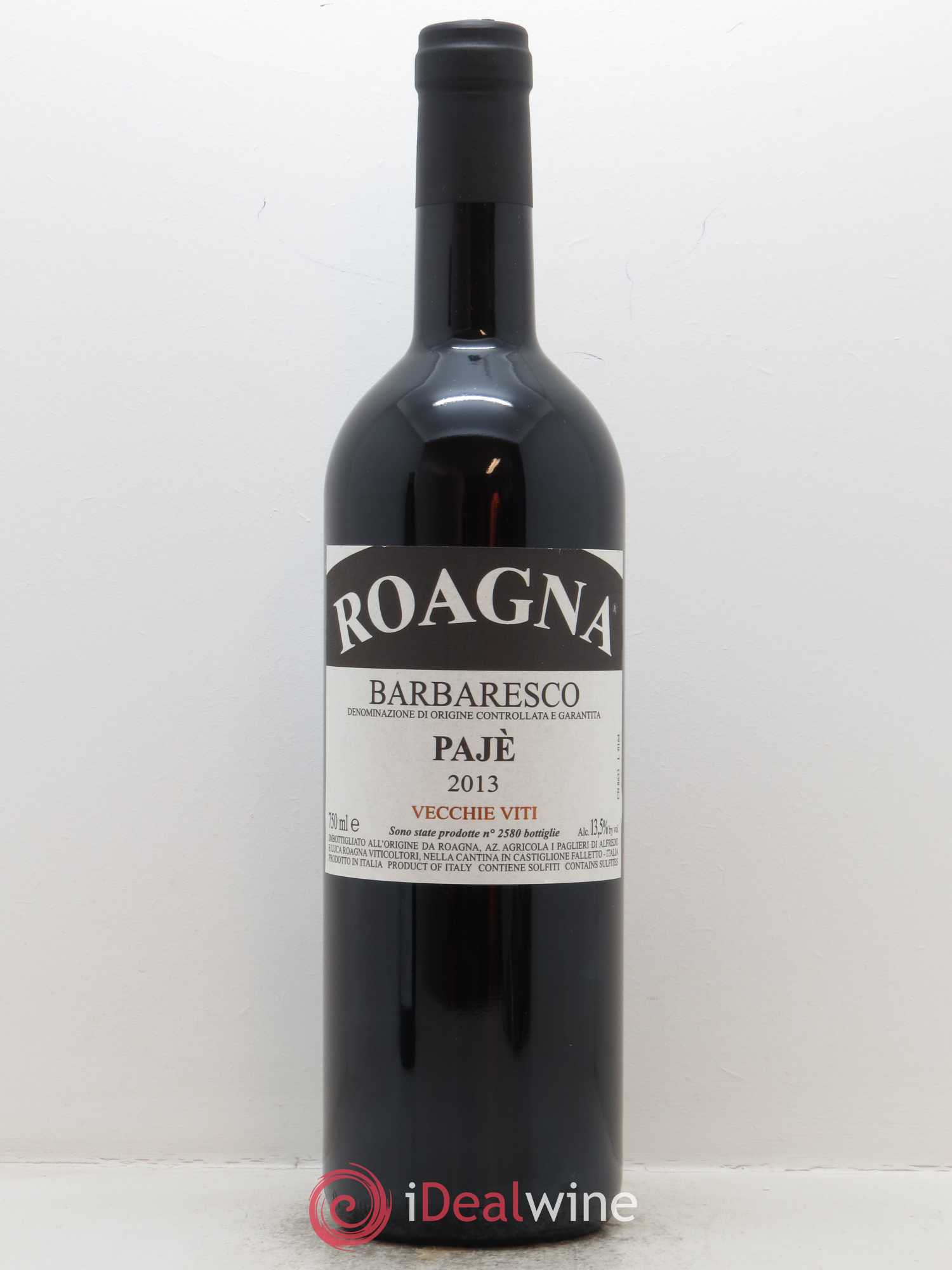 Barbaresco DOCG Pajè Vecchie Viti Roagna 2013 - Lot de 1 bouteille - 0