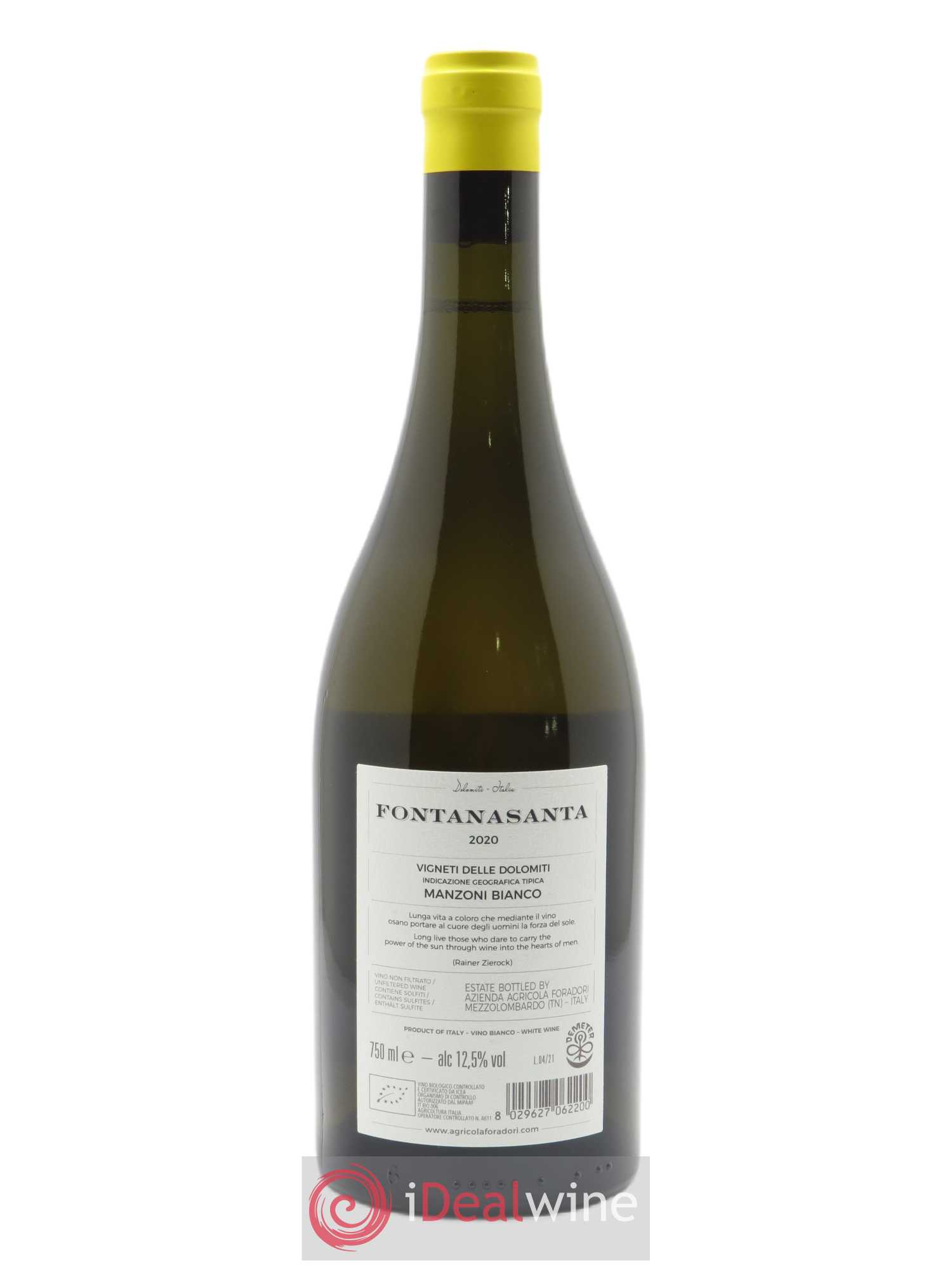 Vigneti delle Dolomiti IGT Fontanasanta Manzoni Elisabetta Foradori 2020 - Lot de 1 bouteille - 1