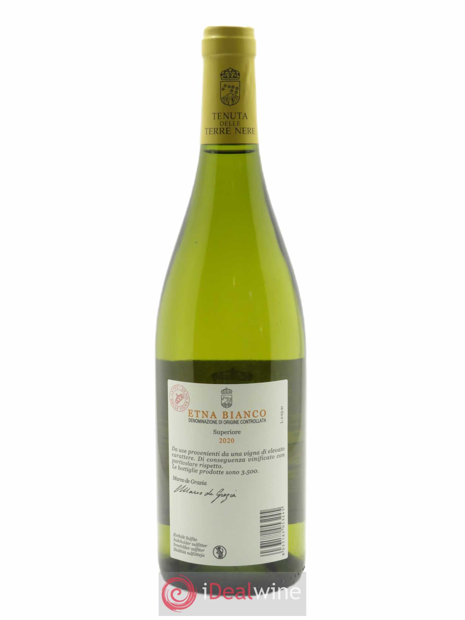 Etna Bianco DOC Tenuta delle Terre Nere Superiore Cuvée delle Vigne Niche 2020 - Lot de 1 bouteille - 1