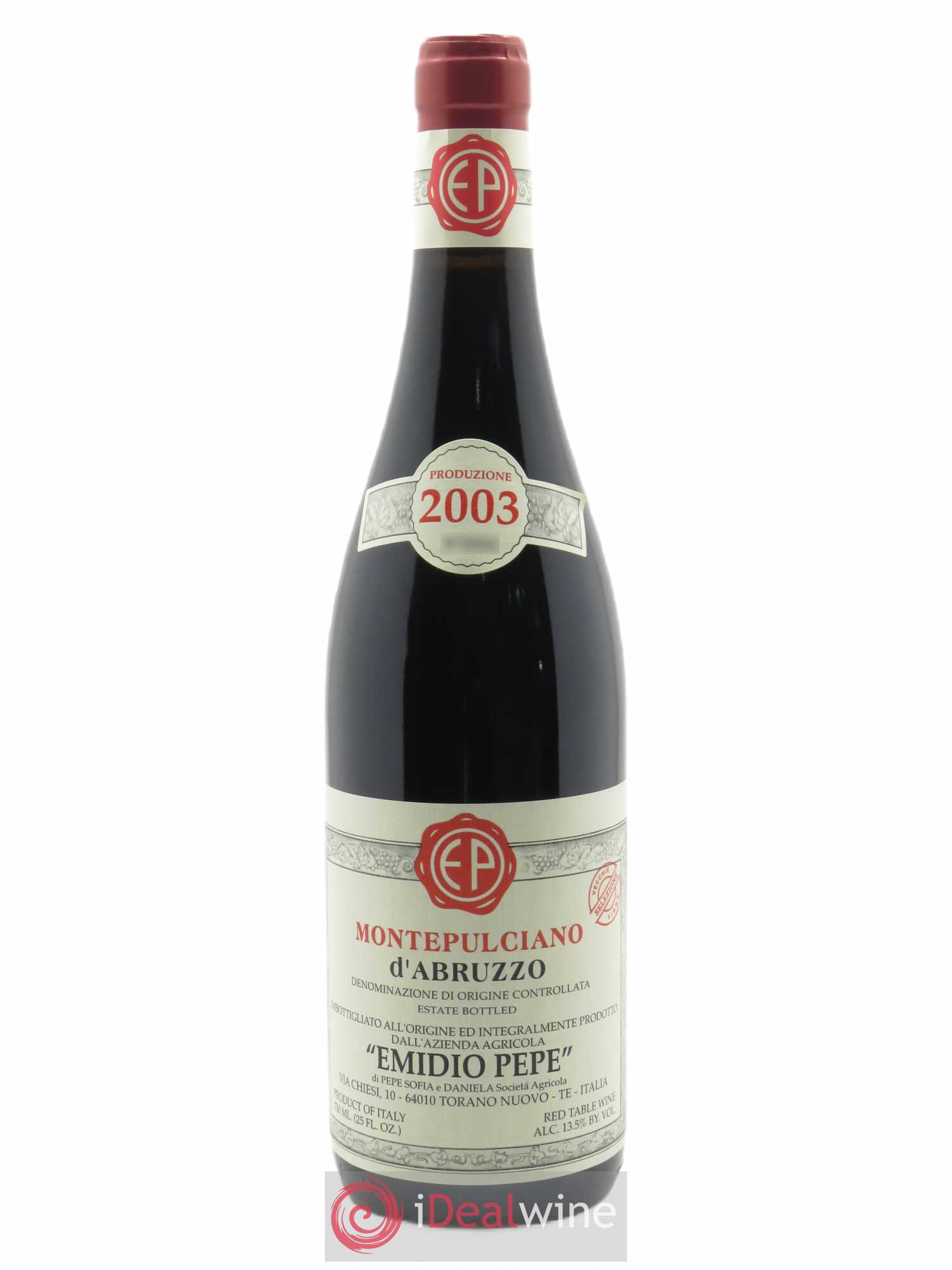 Montepulciano d'Abruzzo DOC Emidio Pepe 2003 - Lot of 1 bottle - 0