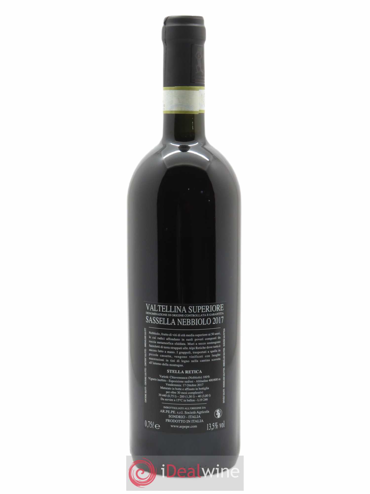 Valtellina Superiore DOCG Ar.Pe.Pe. Sassella Stella Retica 2017 - Lot de 1 bouteille - 1