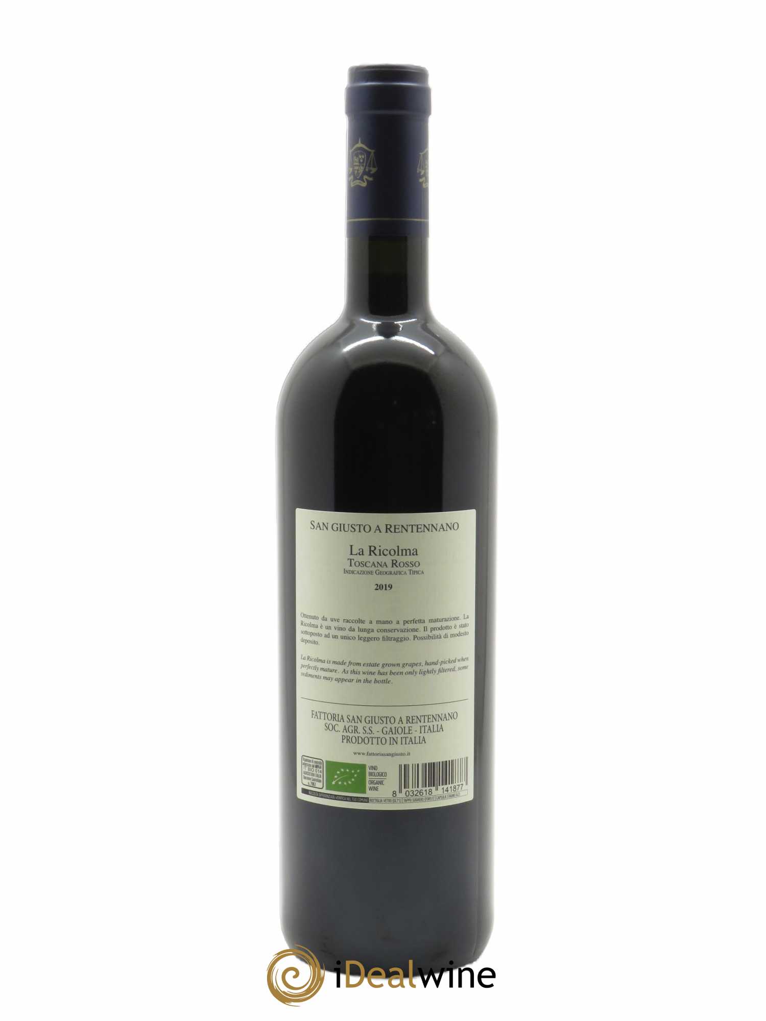 Merlot di Toscana IGT San Giusto A Rentennano La Ricolma Famille Martini di Cigala 2019 - Lot de 1 bouteille - 1