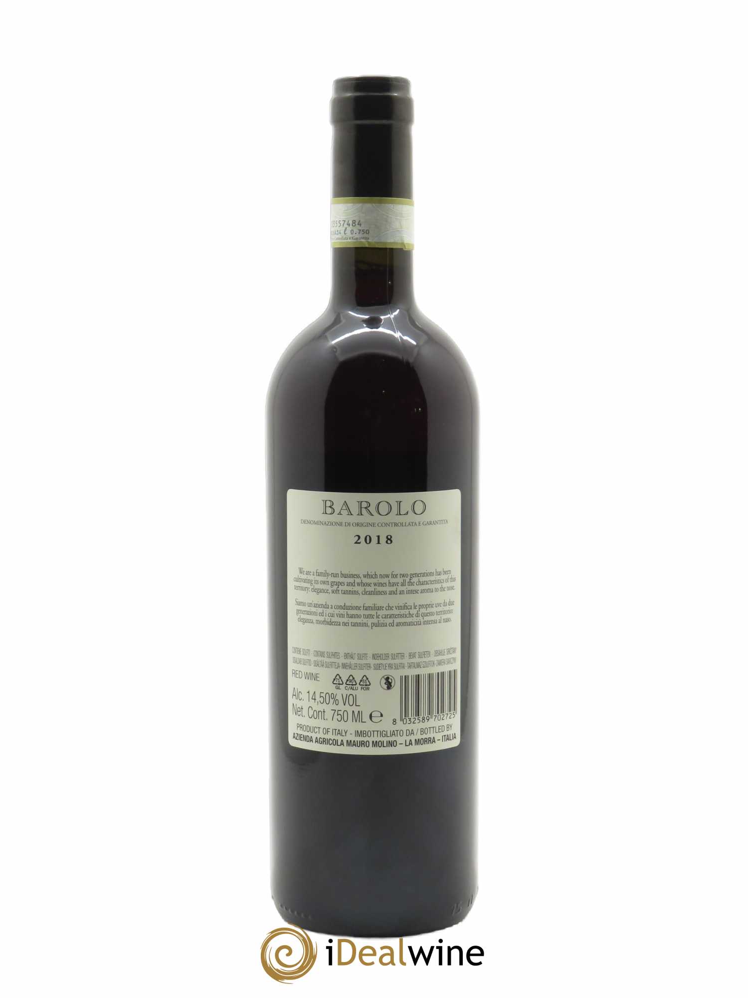 Barolo DOCG Mauro Molino 2018 - Lot of 1 bottle - 1