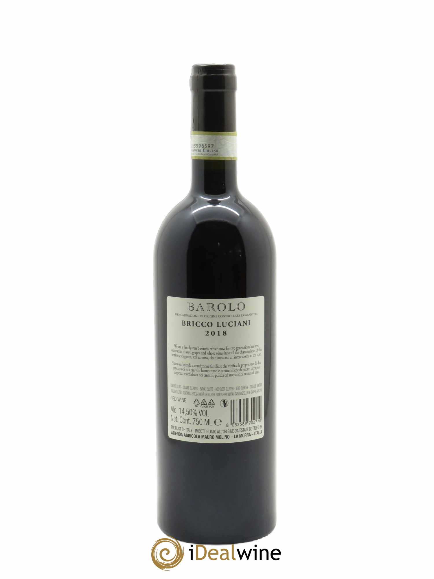 Barolo DOCG Mauro Molino Bricco Luciani 2018 - Lot of 1 bottle - 1