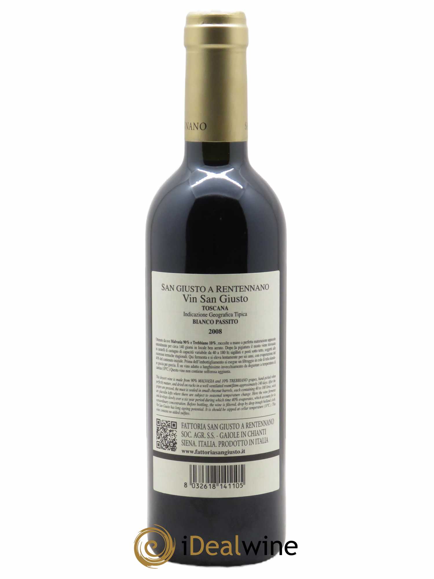 Toscana San Giusto A Rentennano Vin San Giusto Famille Martini di Cigala 2008 - Lot of 1 half-bottle - 1