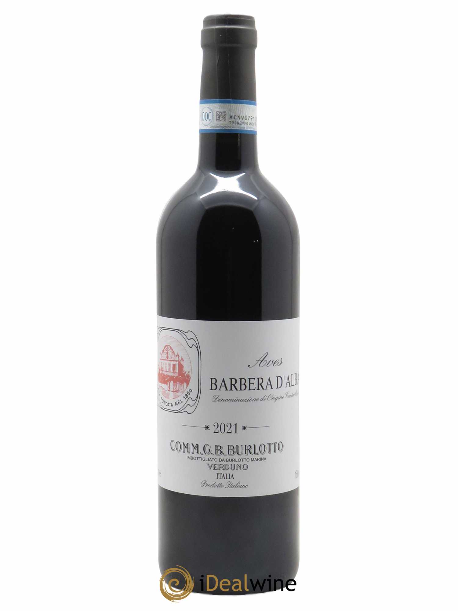 Barbera d'Alba DOC Aves Comm. Giovan Battista Burlotto 2021 - Lot de 1 bouteille - 0