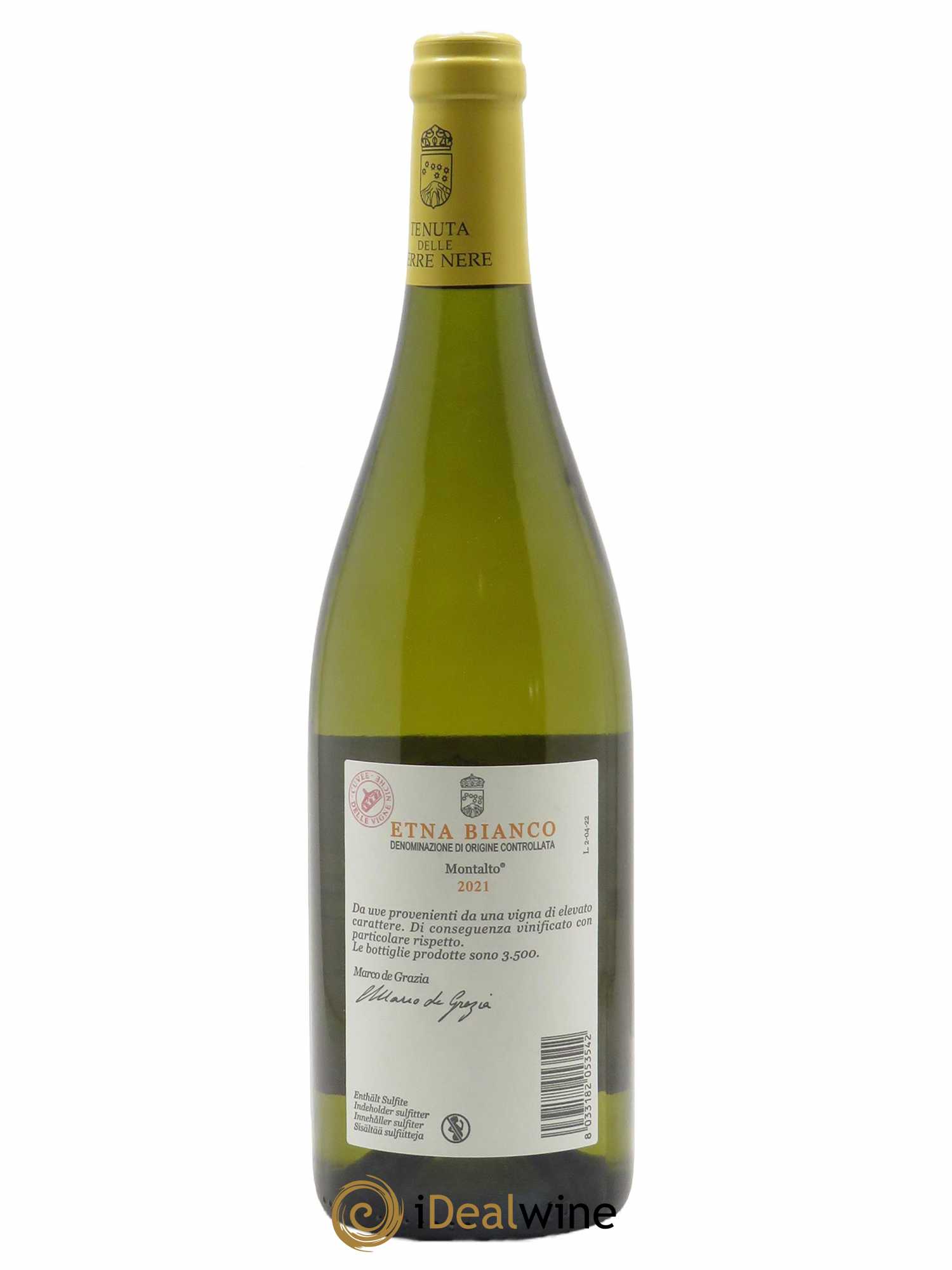 Etna Bianco DOC Tenuta delle Terre Nere Montalto 2021 - Lot de 1 bouteille - 1