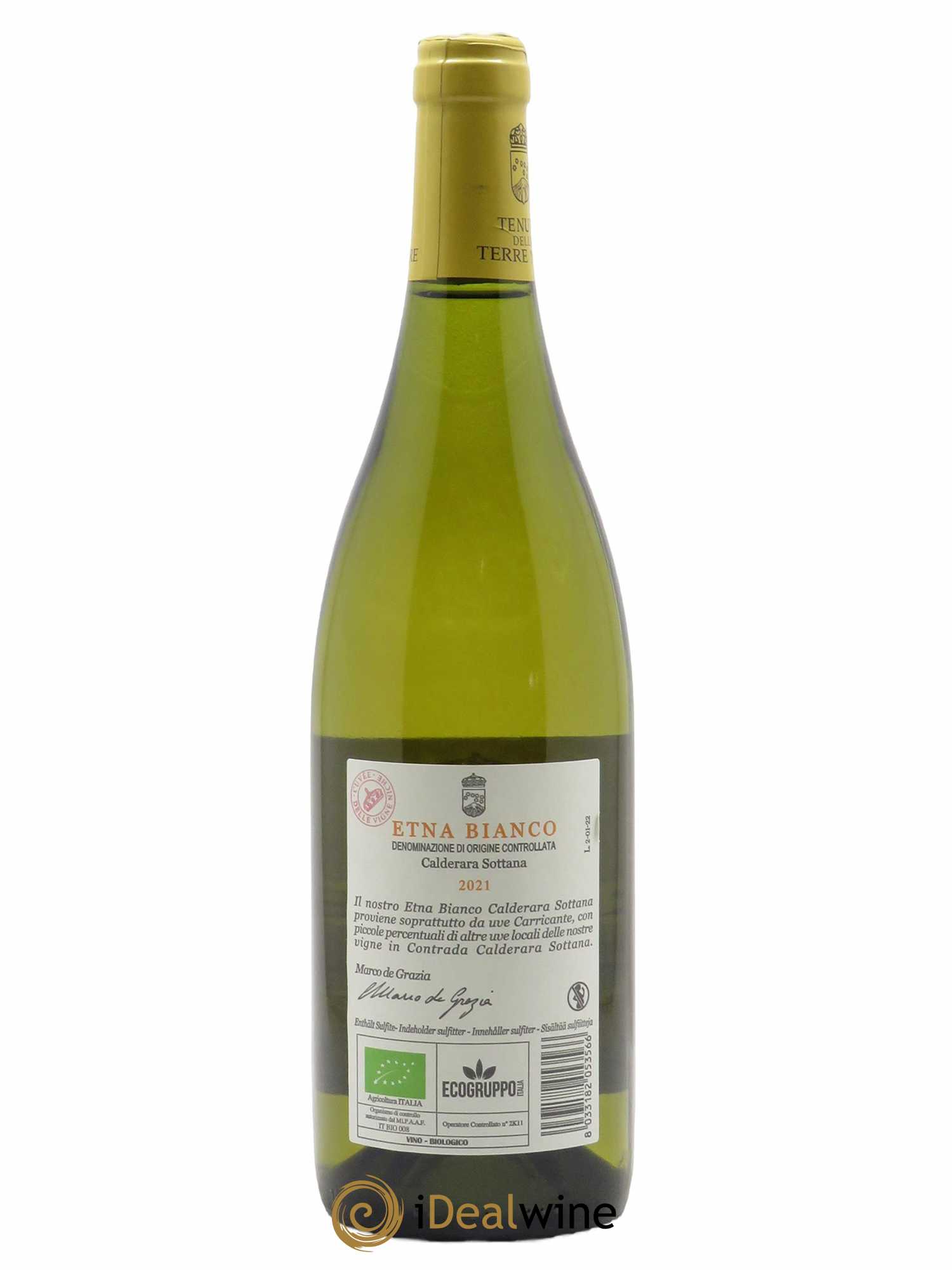Etna Bianco DOC Tenuta delle Terre Nere Calderara Sottana 2021 - Lot de 1 bouteille - 1