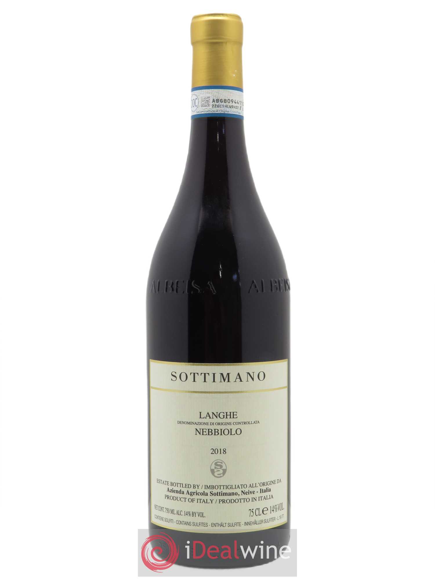 Langhe DOC Nebbiolo Sottimano 2018 - Lot de 1 bouteille - 0