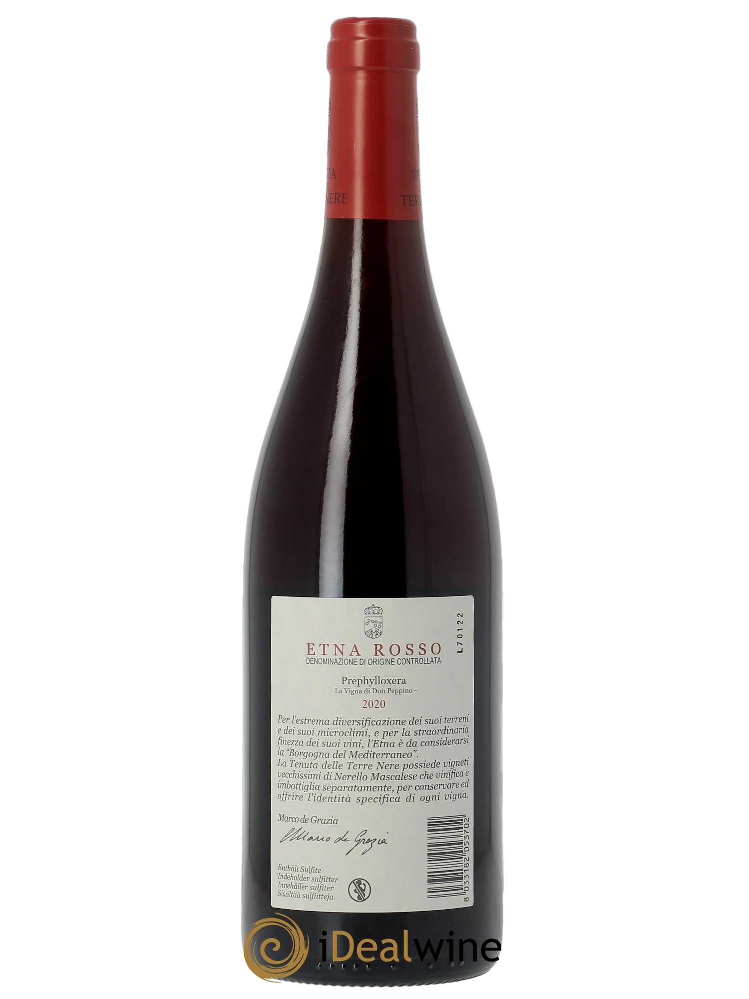 Etna Rosso Tenuta delle Terre Nere DOC Prephylloxera  La Vigna di Don Peppino  2020 - Lot of 1 bottle - 1