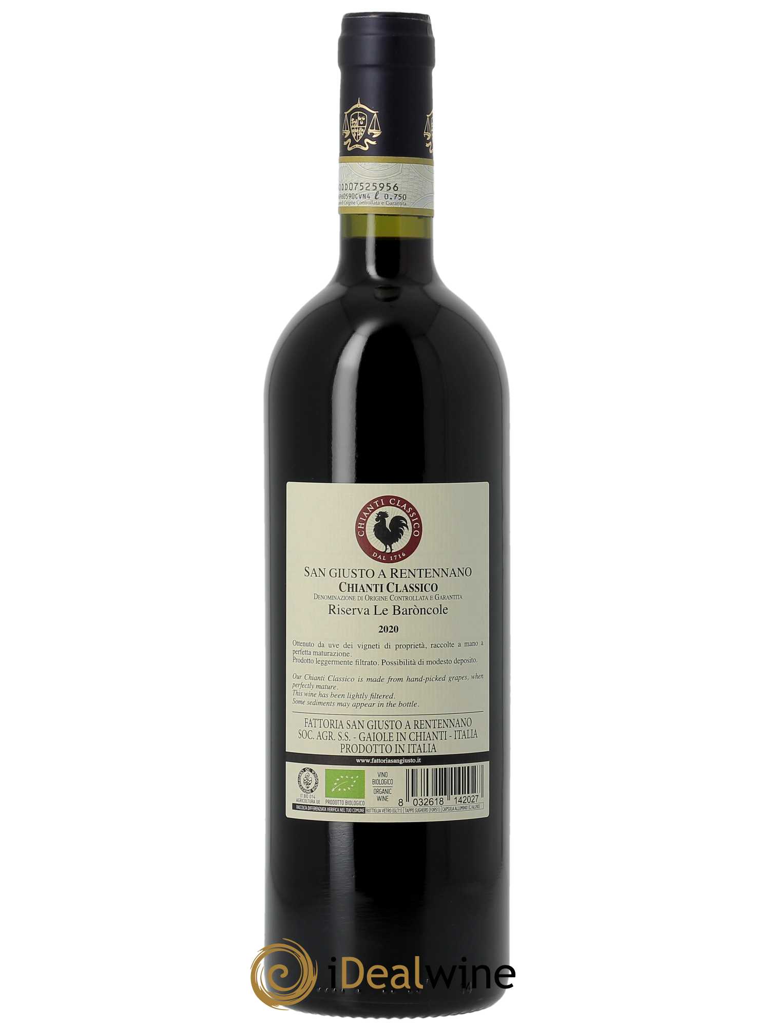 Chianti Classico DOCG San Giusto A Rentennano Riserva Le Baroncole Famille Martini di Cigala 2020 - Lotto di 1 bottiglia - 1