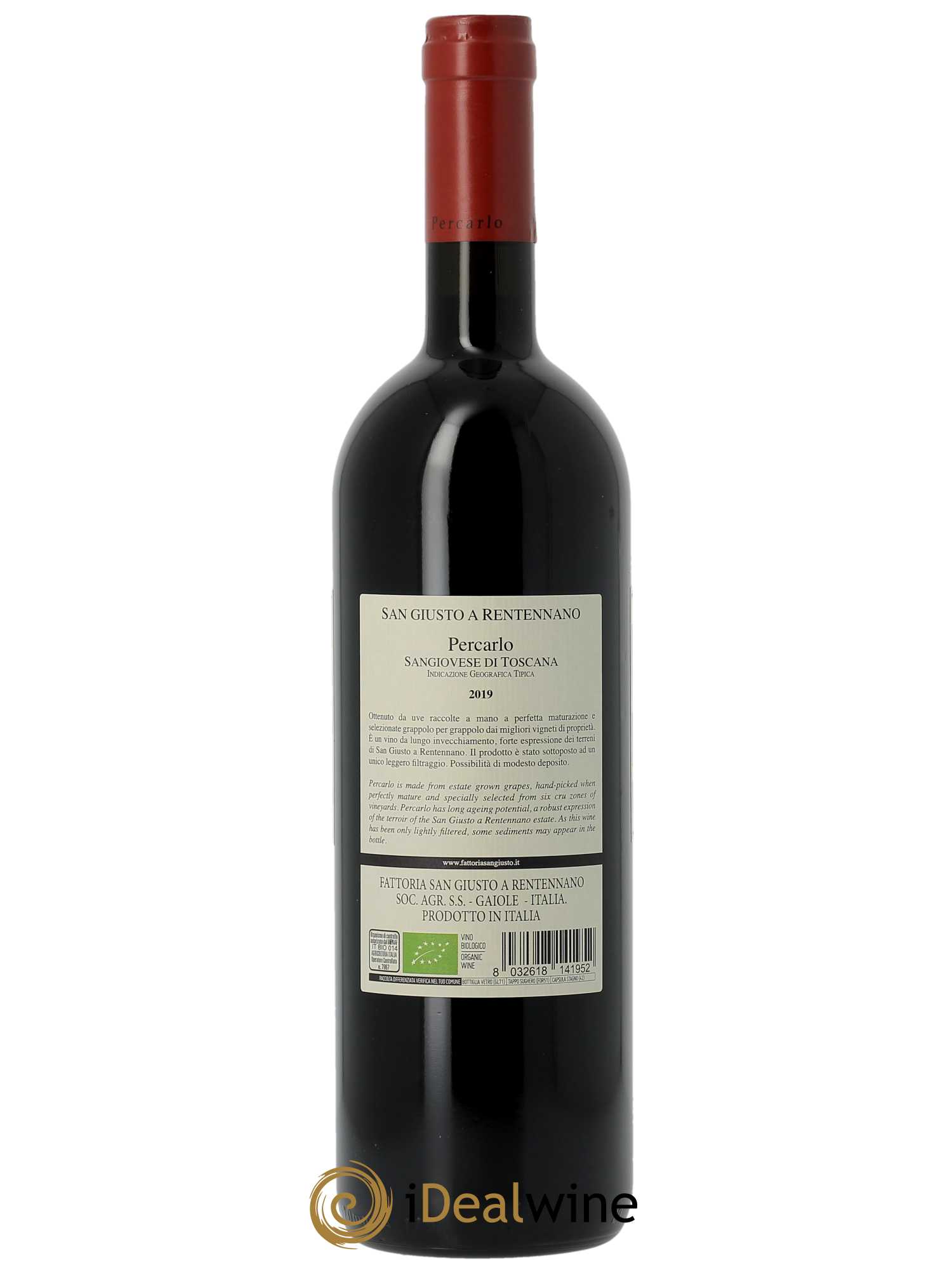Toscana IGT San Giusto a Rentennano Percarlo Famille Martini di Cigala 2019 - Lot de 1 bouteille - 1