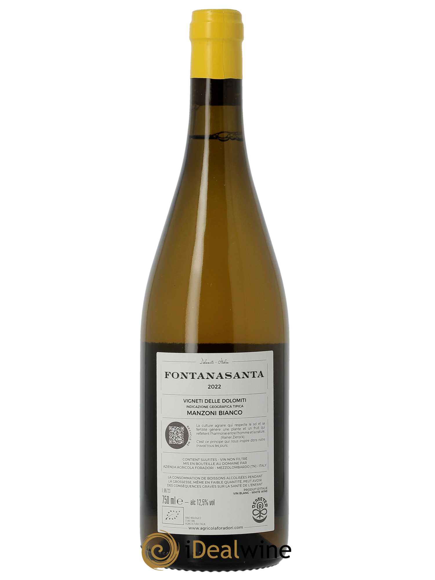 Vigneti delle Dolomiti IGT Fontanasanta Manzoni Elisabetta Foradori 2022 - Lot of 1 bottle - 1