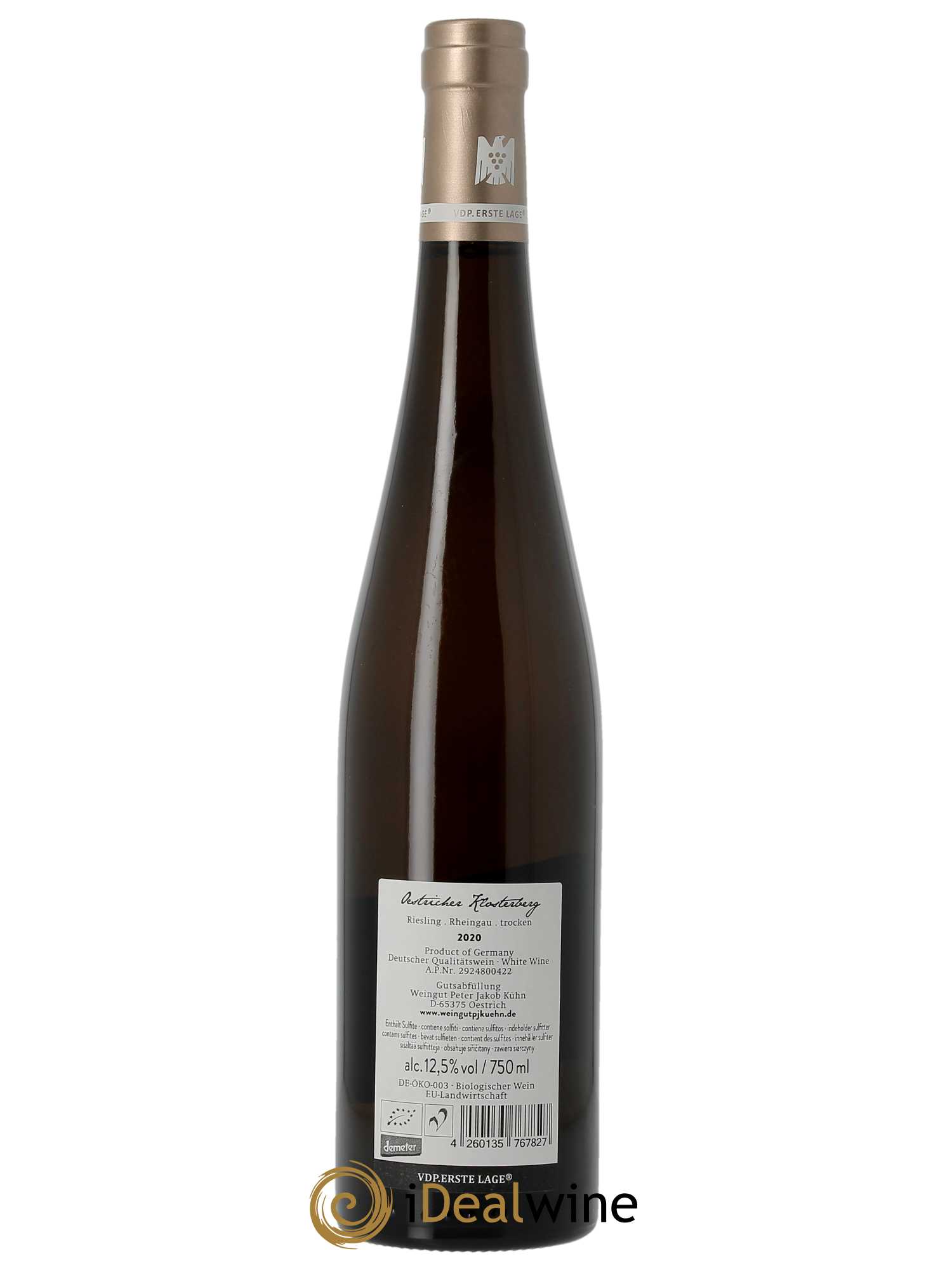 Rheingau Peter Jakob Kühn Riesling Oestricher Klosterberg 1er Cru Trocken 2020 - Lotto di 1 bottiglia - 1