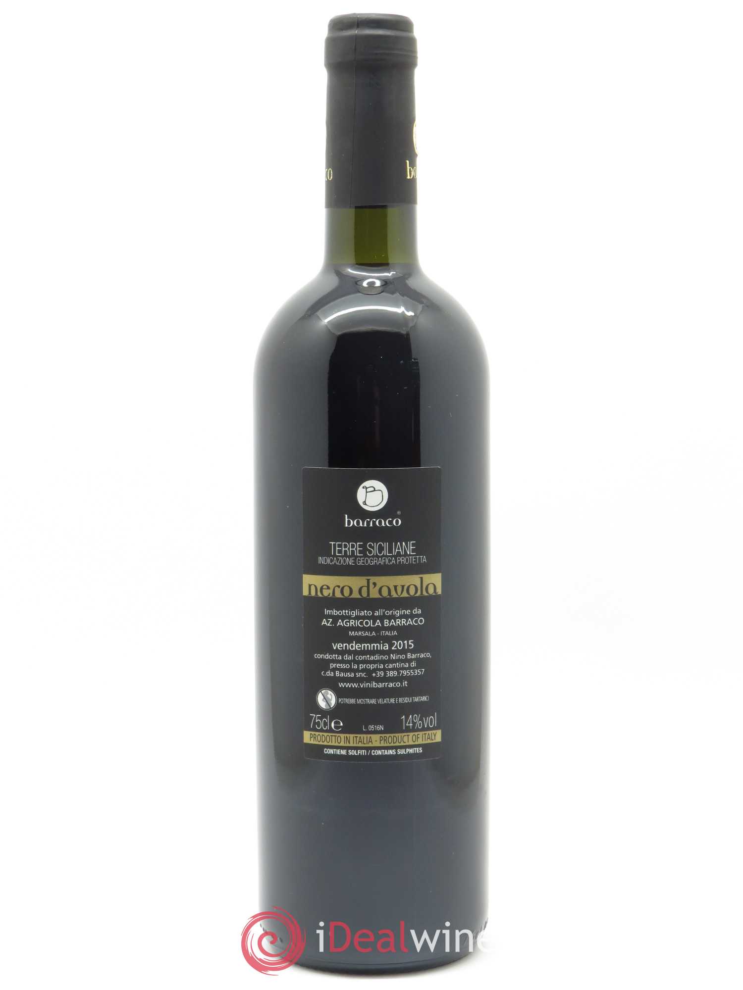 Terre Siciliane Nino Barraco  IGT Nero d'Avola 2015 - Lotto di 1 bottiglia - 1