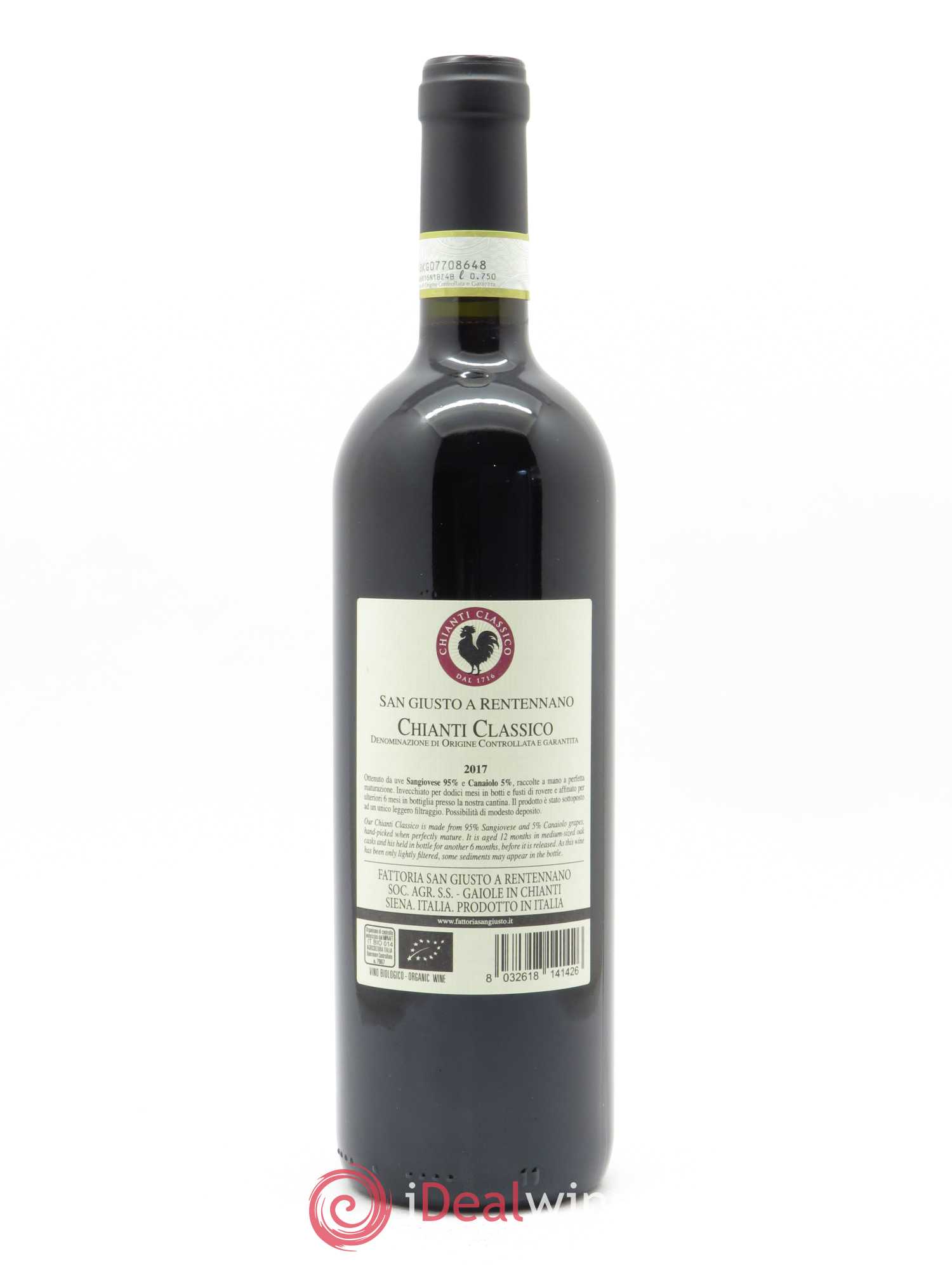 Chianti Classico DOCG San Giusto A Rentennano Famille Martini di Cigala 2017 - Lot de 1 bouteille - 1