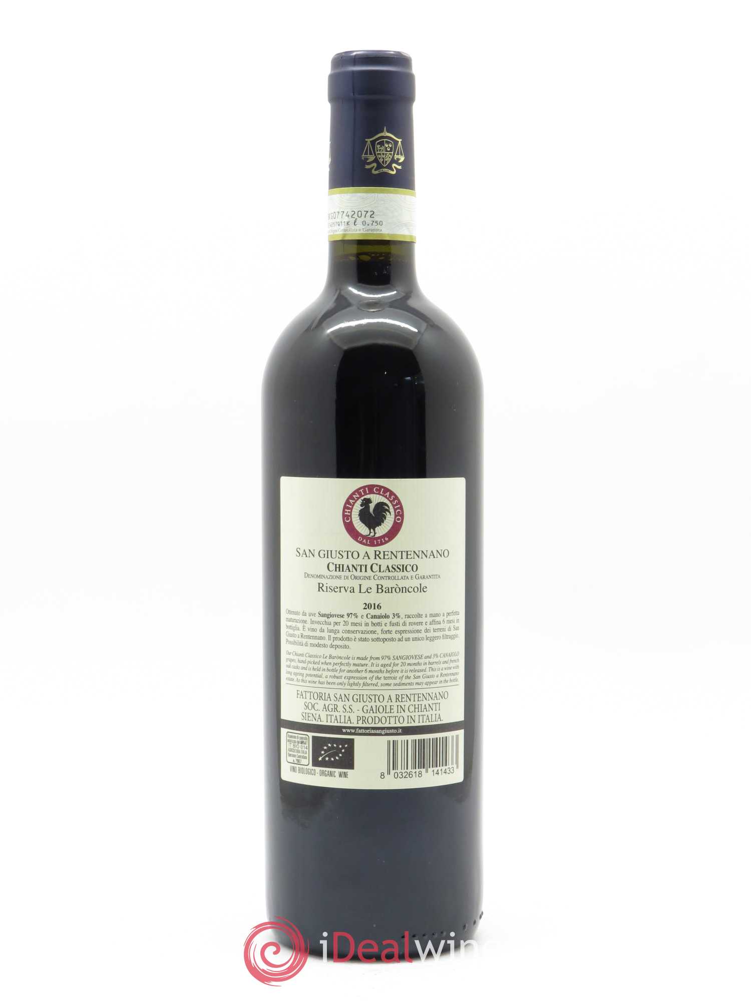 Chianti Classico DOCG San Giusto A Rentennano Riserva Le Baroncole Famille Martini di Cigala 2016 - Lot de 1 bouteille - 1