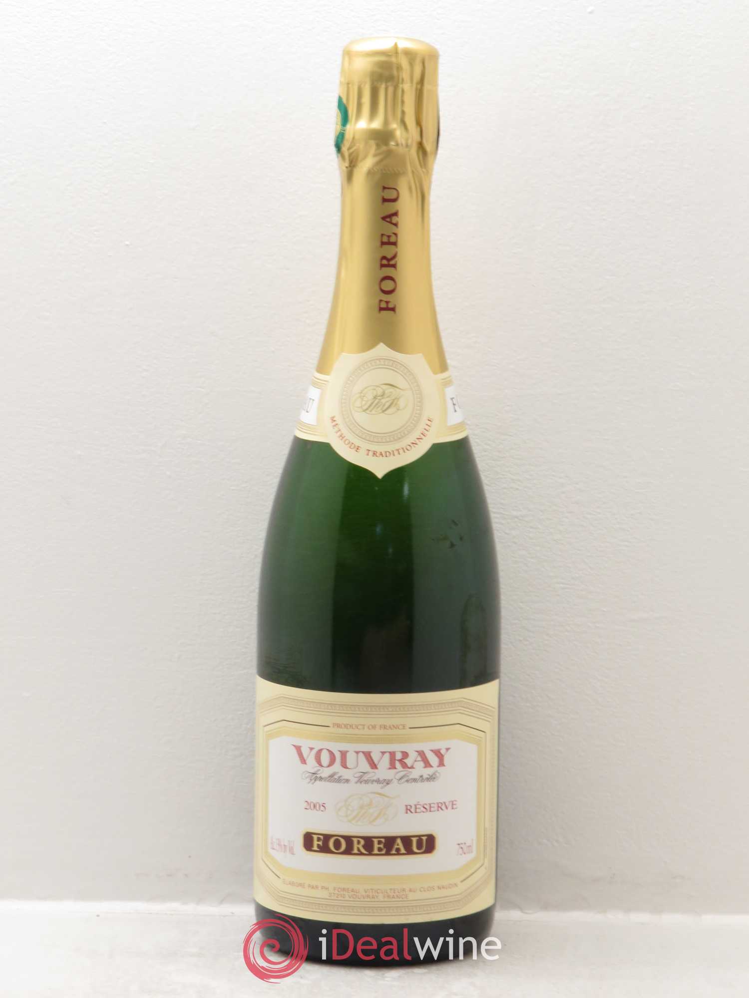 Vouvray Méthode Traditionnelle Brut Reserve Clos Naudin - Philippe Foreau 2005 - Lot de 1 bouteille - 0