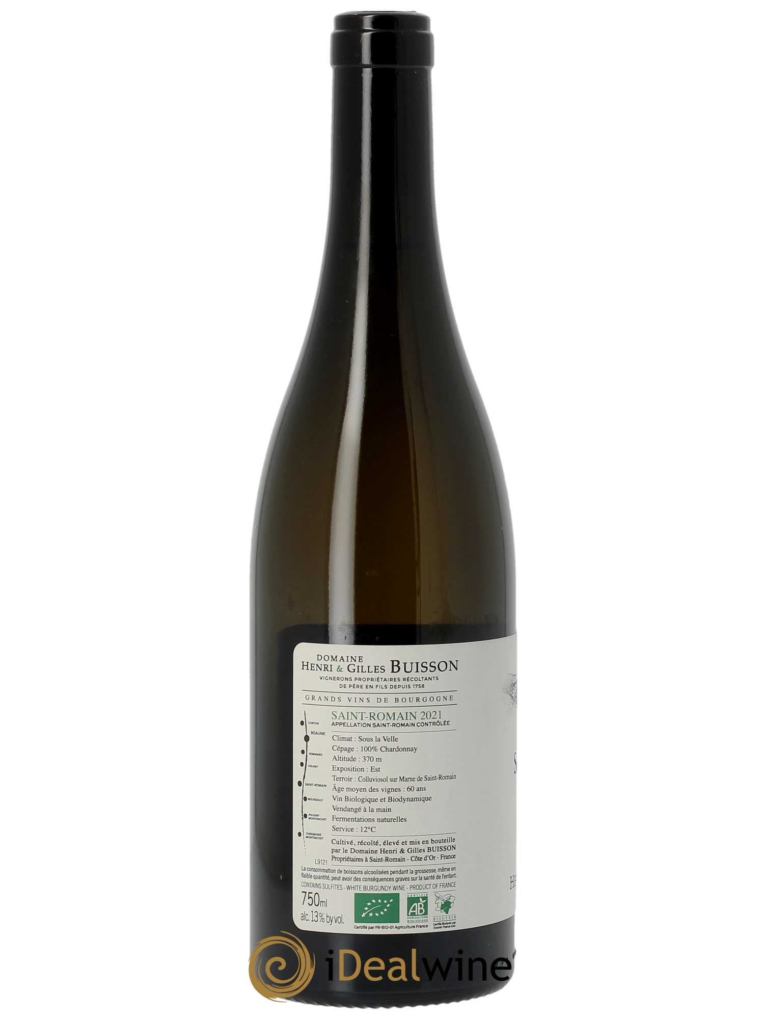 Saint-Romain Sous la Velle Henri et Gilles Buisson (Domaine) 2021 - Lot de 1 bouteille - 1