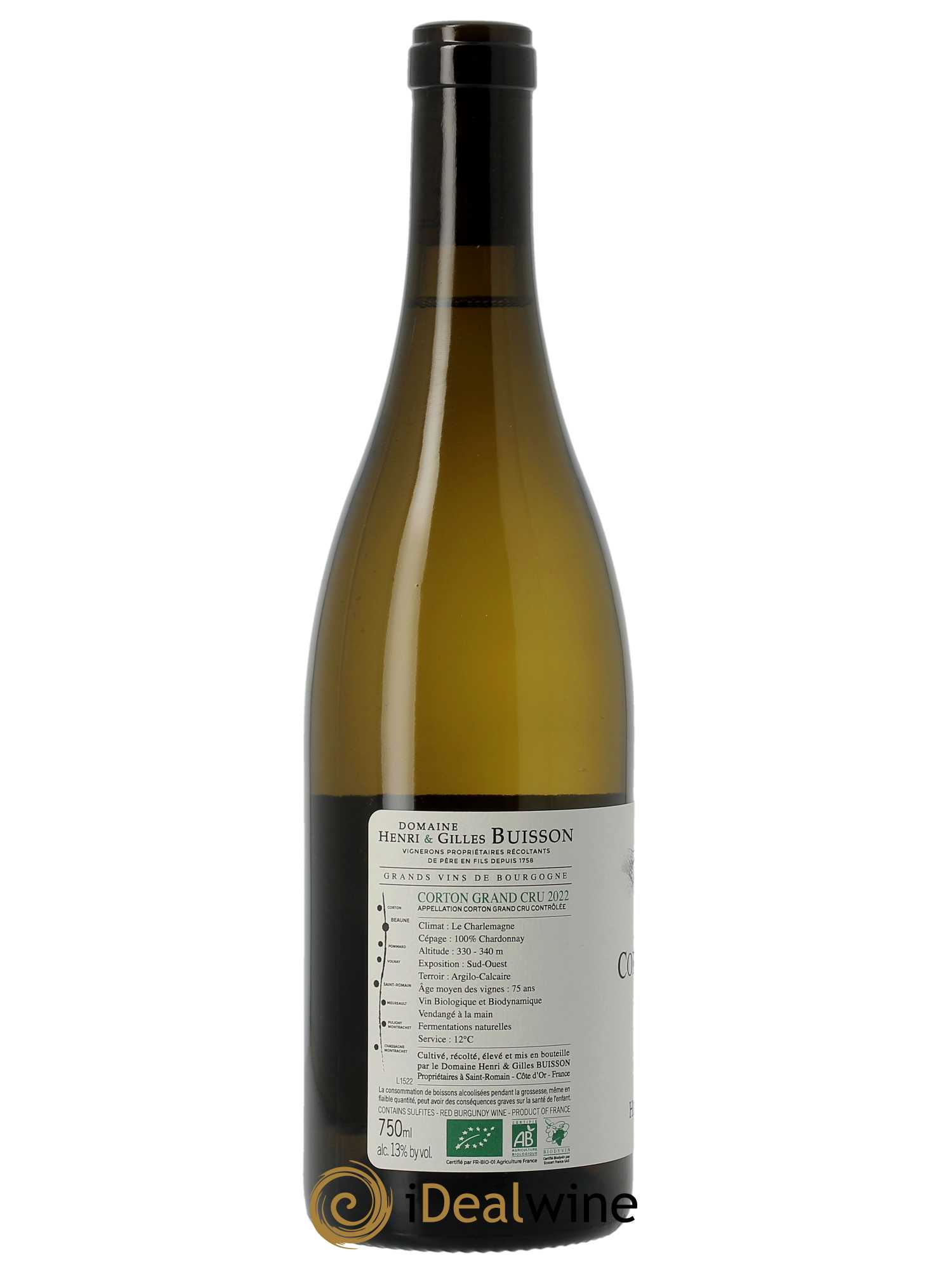 Corton-Charlemagne Grand Cru Henri et Gilles Buisson (Domaine) 2022 - Lot of 1 bottle - 1