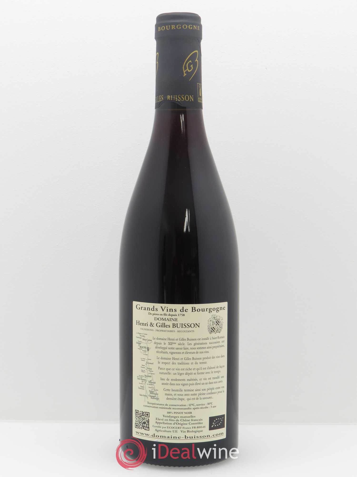 Corton Grand Cru Les Renardes Henri et Gilles Buisson (Domaine) 2016 - Lot de 1 bouteille - 1