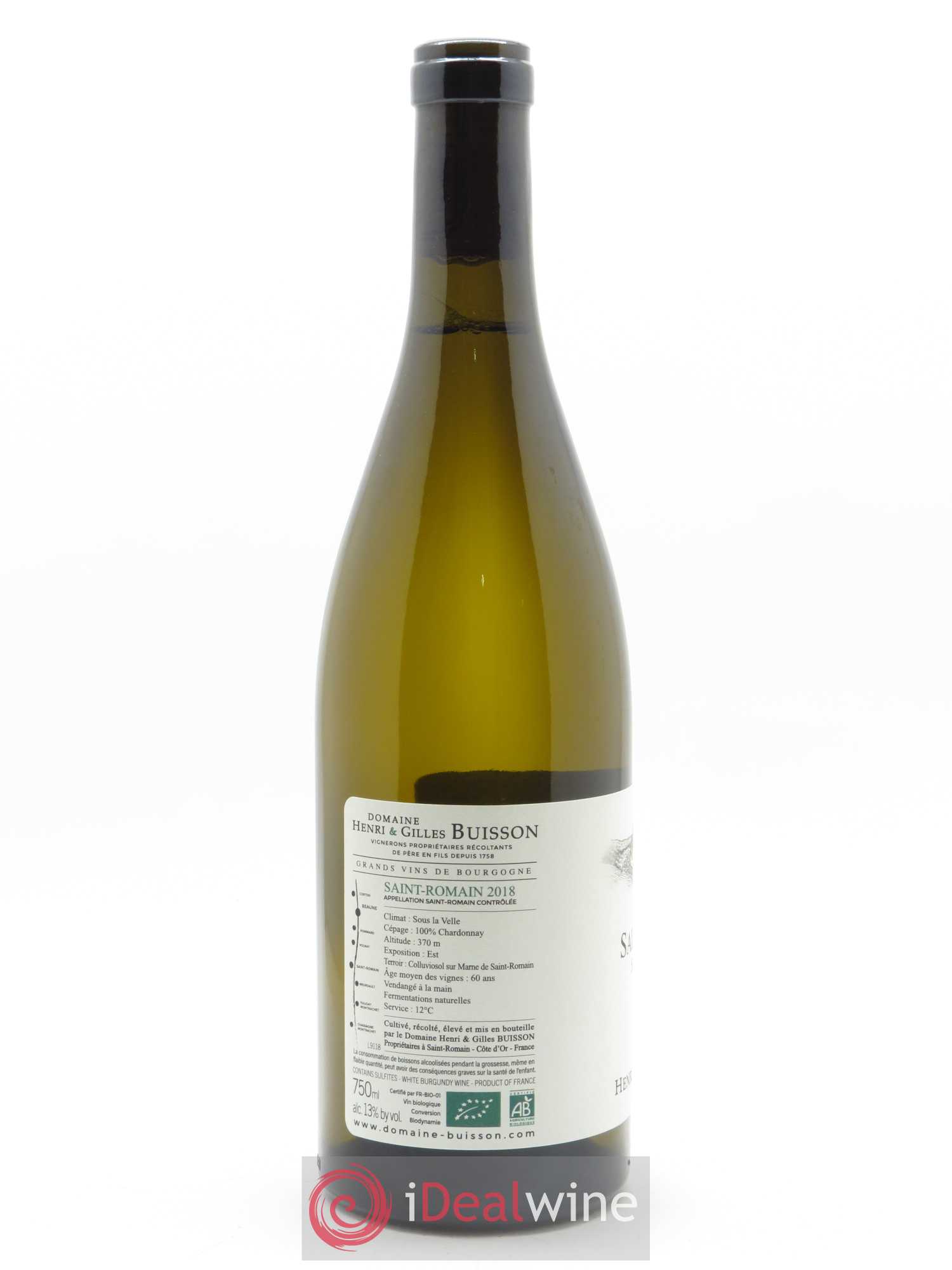 Saint-Romain Sous la Velle Henri et Gilles Buisson (Domaine) 2018 - Lot de 1 bouteille - 1
