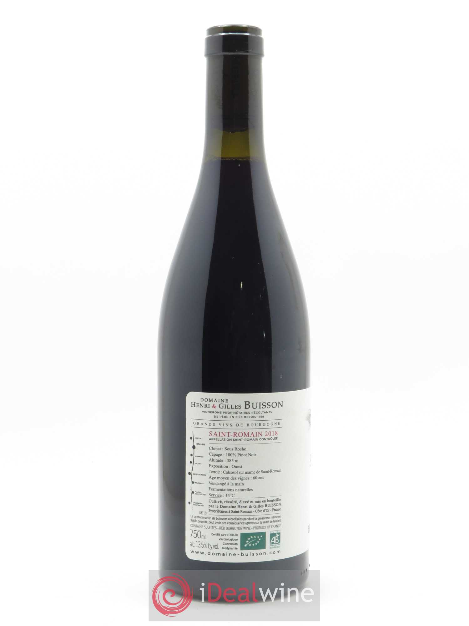 Saint-Romain Sous Roche Henri et Gilles Buisson (Domaine) 2018 - Lot de 1 bouteille - 1
