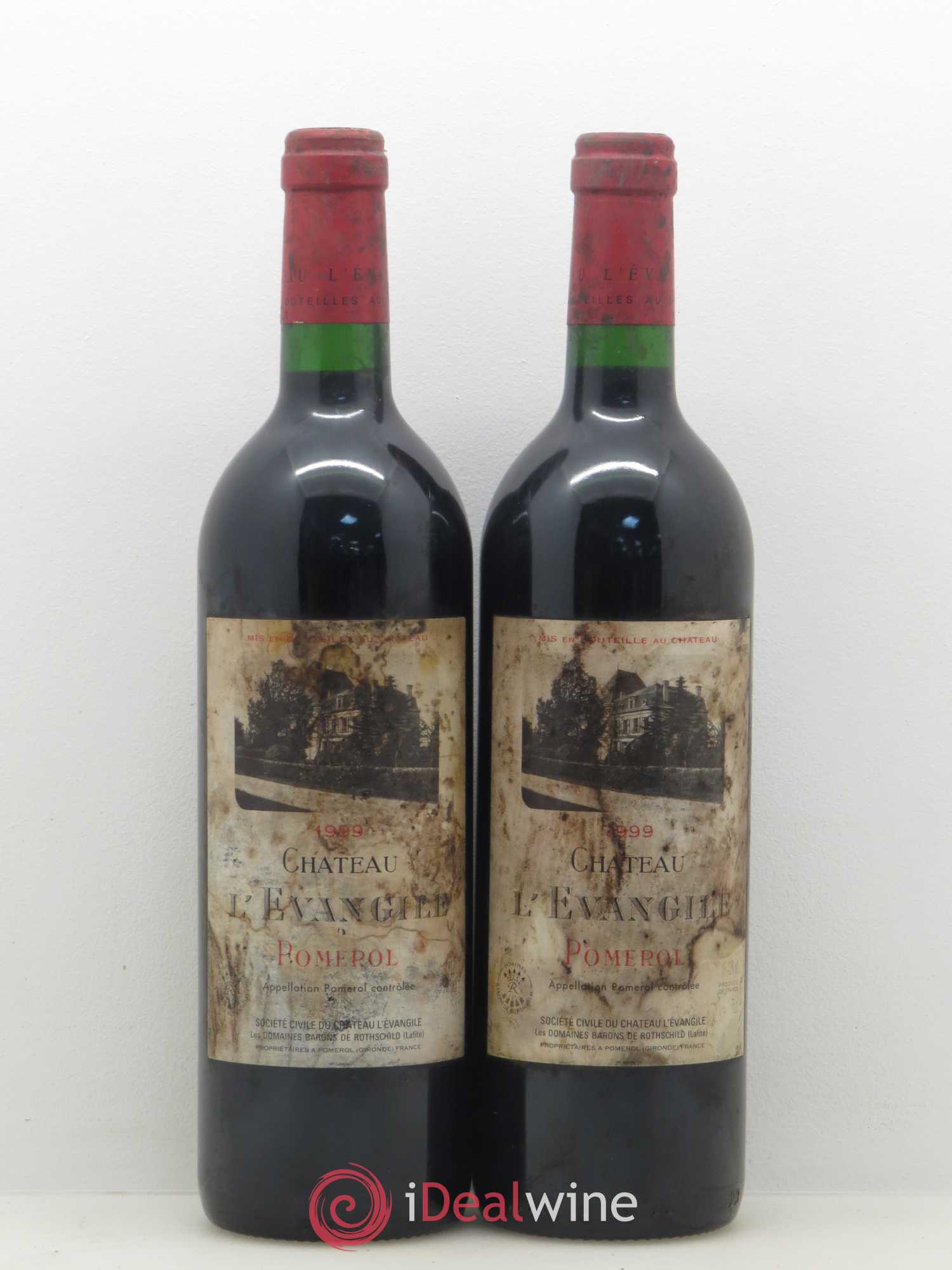 Château l' Évangile 1999 - Lot de 2 bouteilles - 0