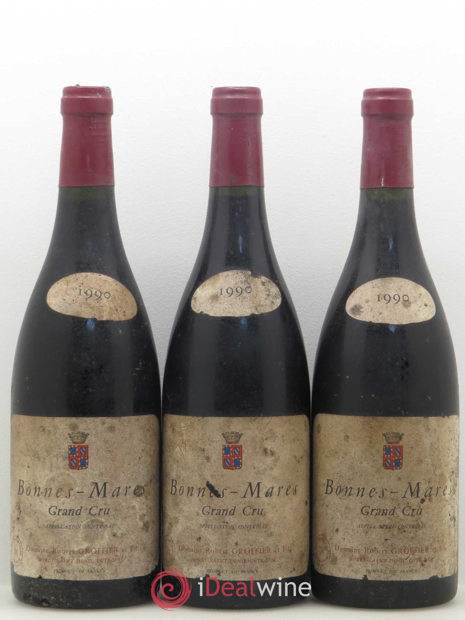 Bonnes-Mares Grand Cru Robert Groffier Père & Fils (Domaine) 1990 - Lot de 3 bouteilles - 0