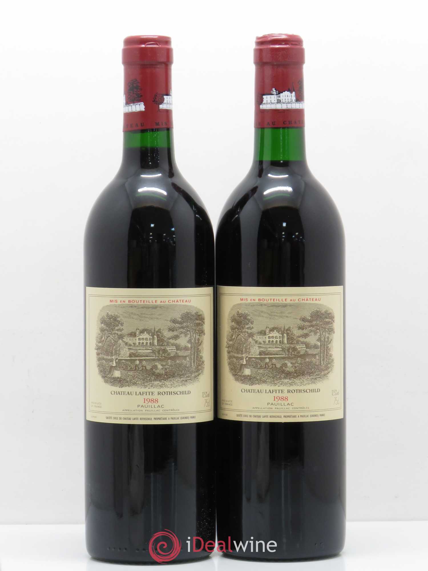 Château Lafite Rothschild 1er Grand Cru Classé 1988 - Lot de 2 bouteilles - 0