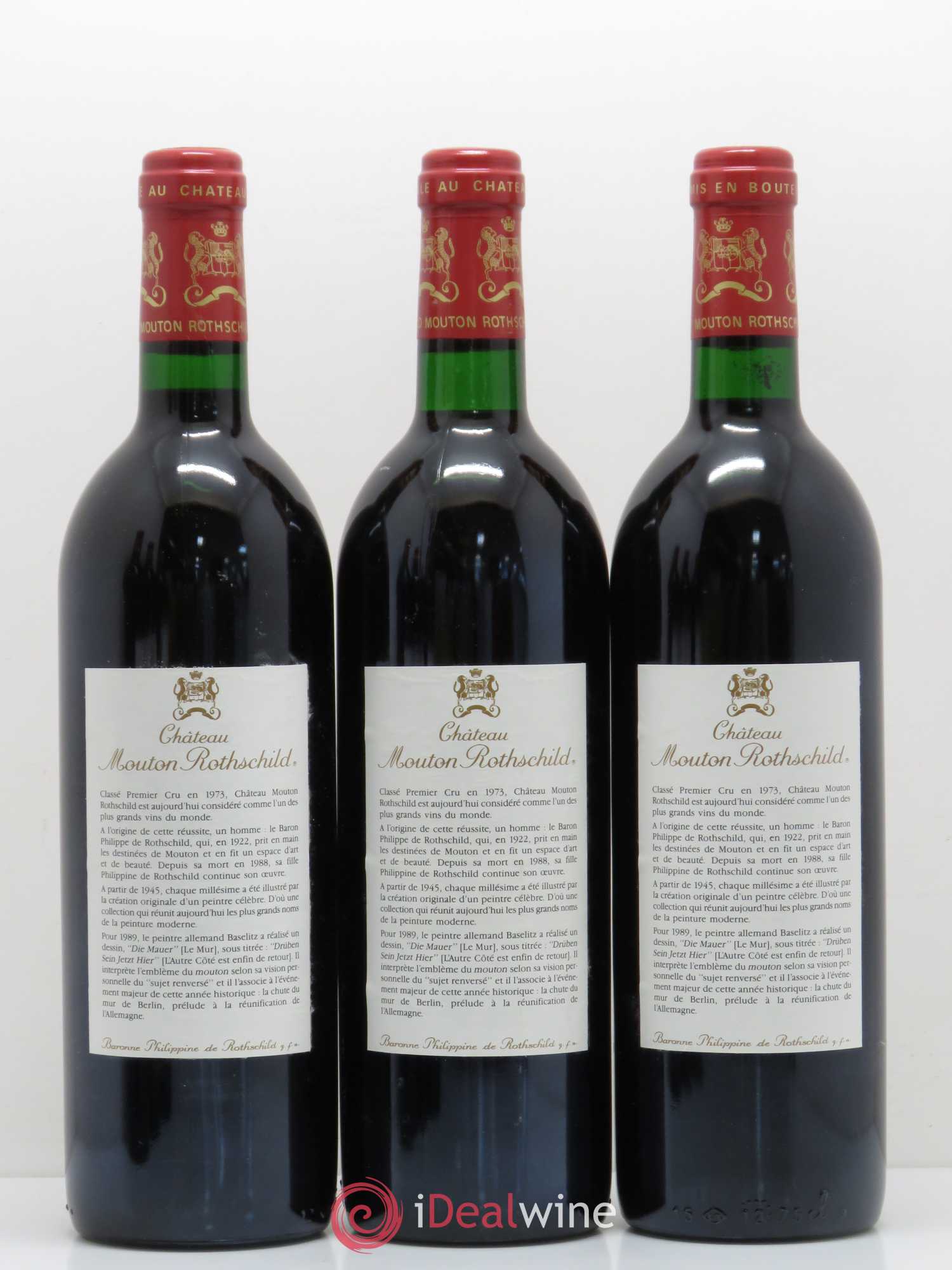 Château Mouton Rothschild 1er Grand Cru Classé 1989 - Lot de 6 bouteilles - 4