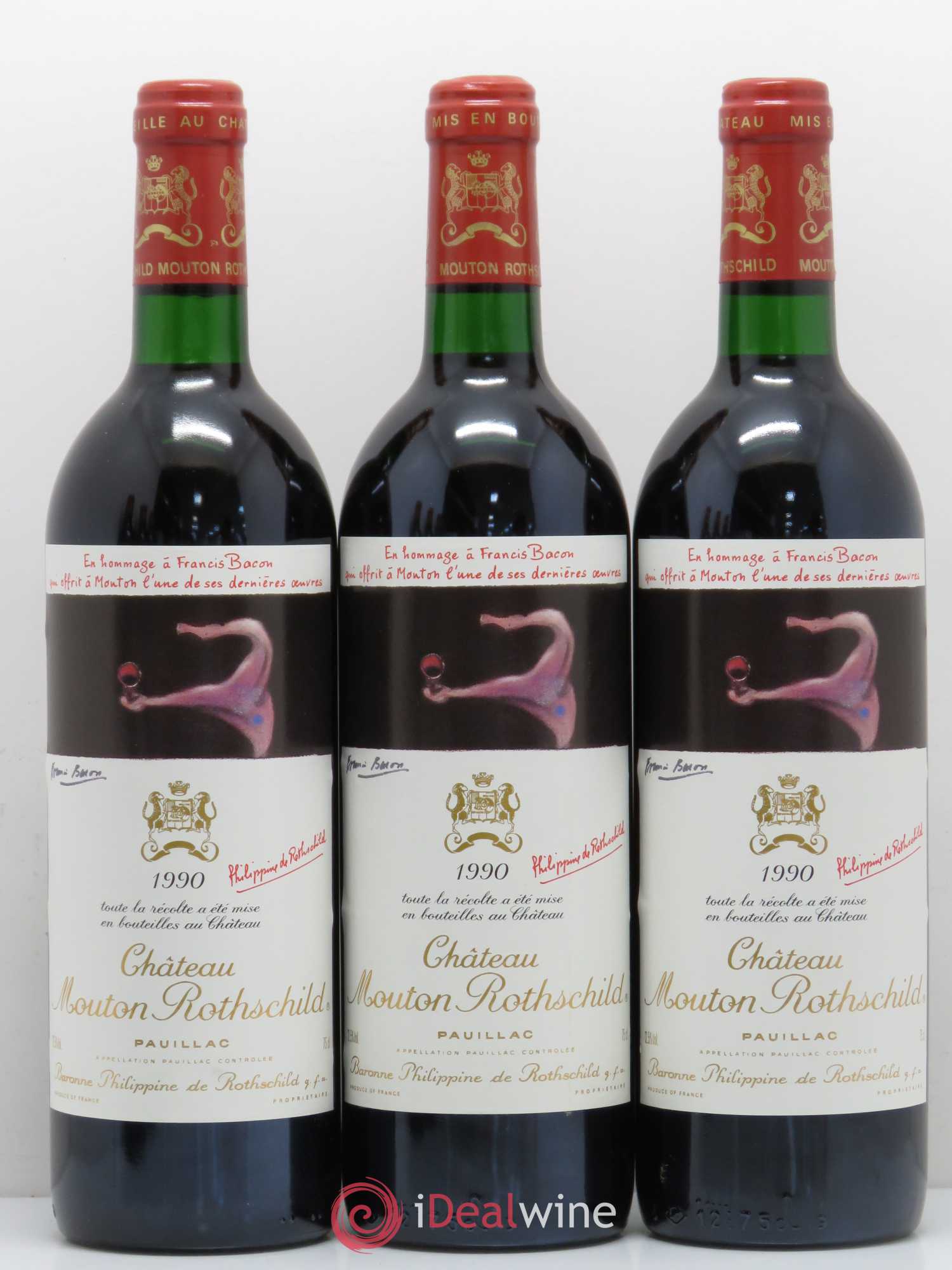 Château Mouton Rothschild 1er Grand Cru Classé 1990 - Lot de 6 bouteilles - 3