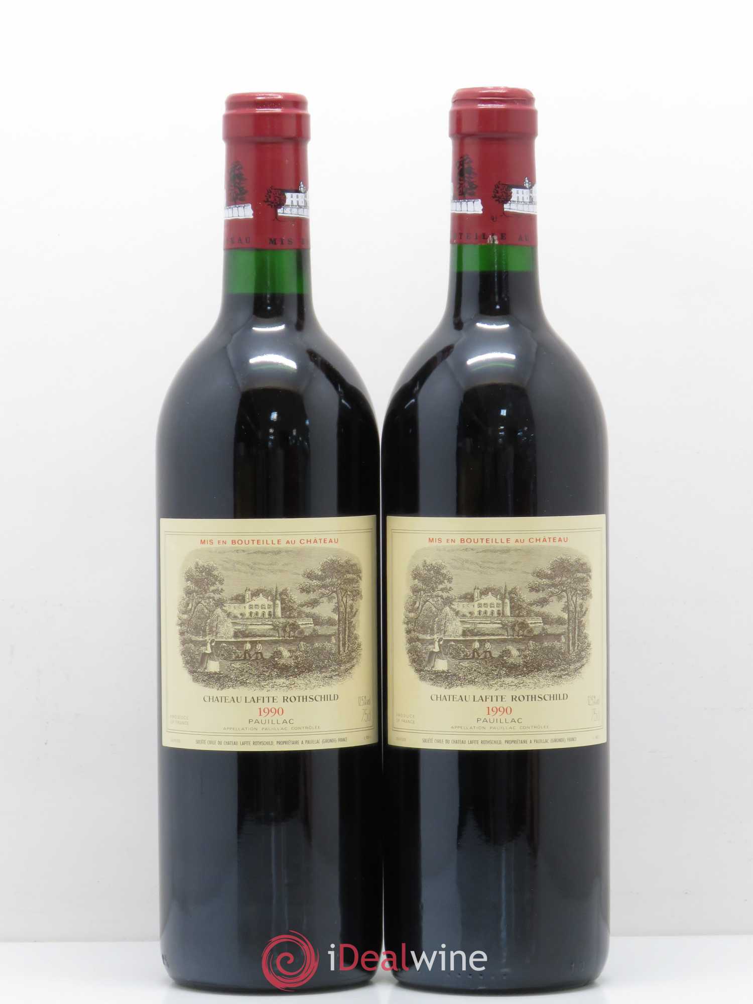 Château Lafite Rothschild 1er Grand Cru Classé 1990 - Lot de 2 bouteilles - 0
