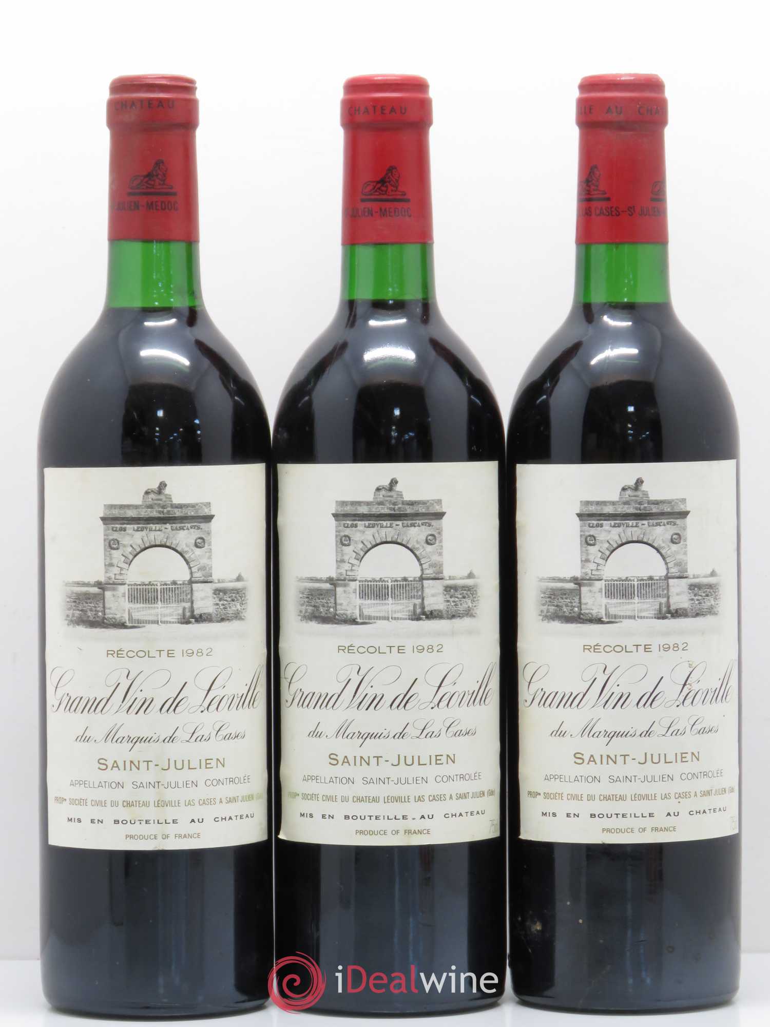 Château Léoville Las Cases 2ème Grand Cru Classé 1982 - Lot de 3 bouteilles - 0